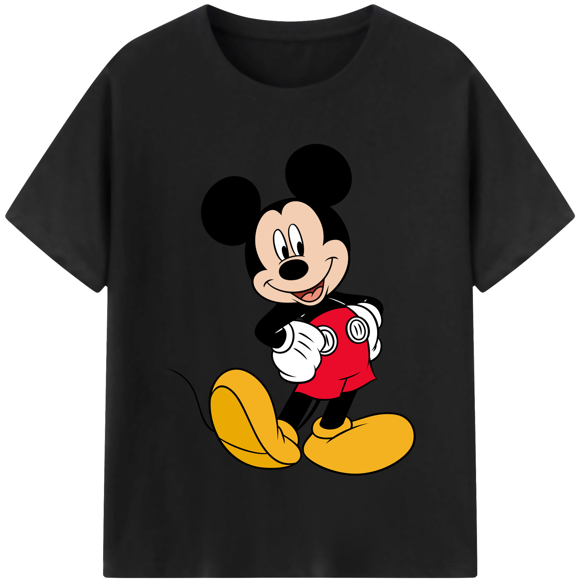 （画像用） ミッキーマウス Mickey Mouse 綿100％半袖Tシャツ（フロントプリント）