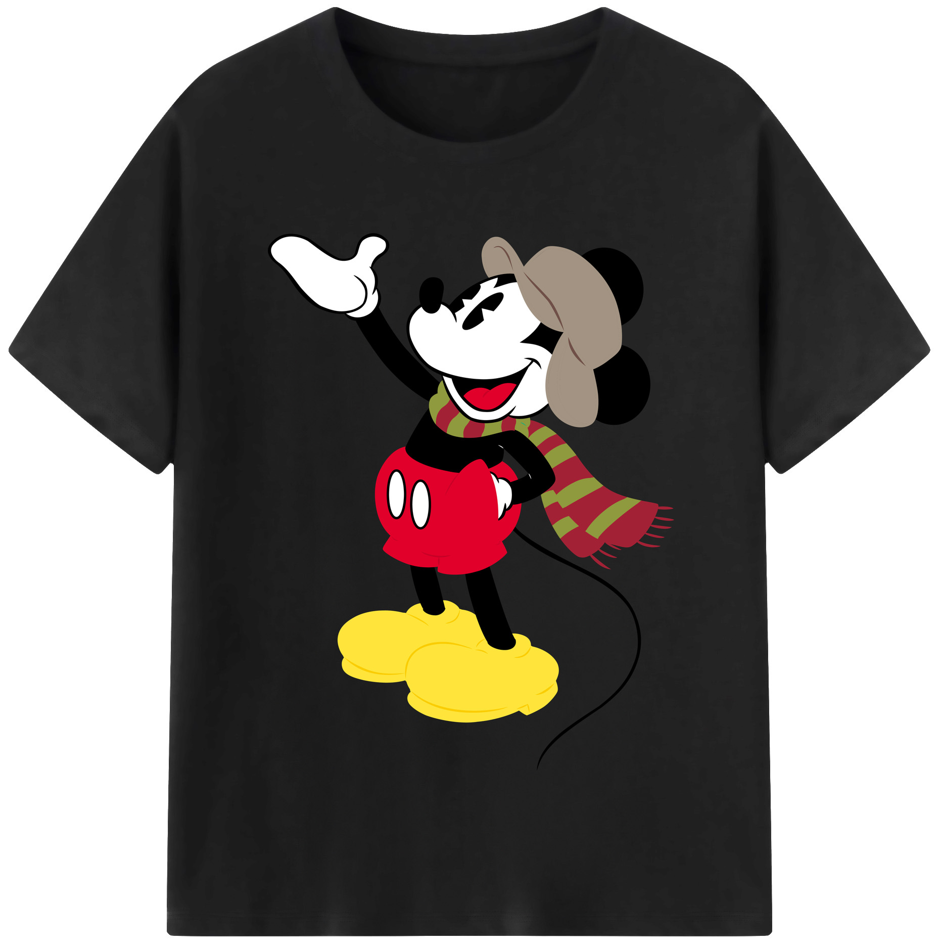 （画像用） ミッキーマウス Mickey Mouse 綿100％半袖Tシャツ（フロントプリント）