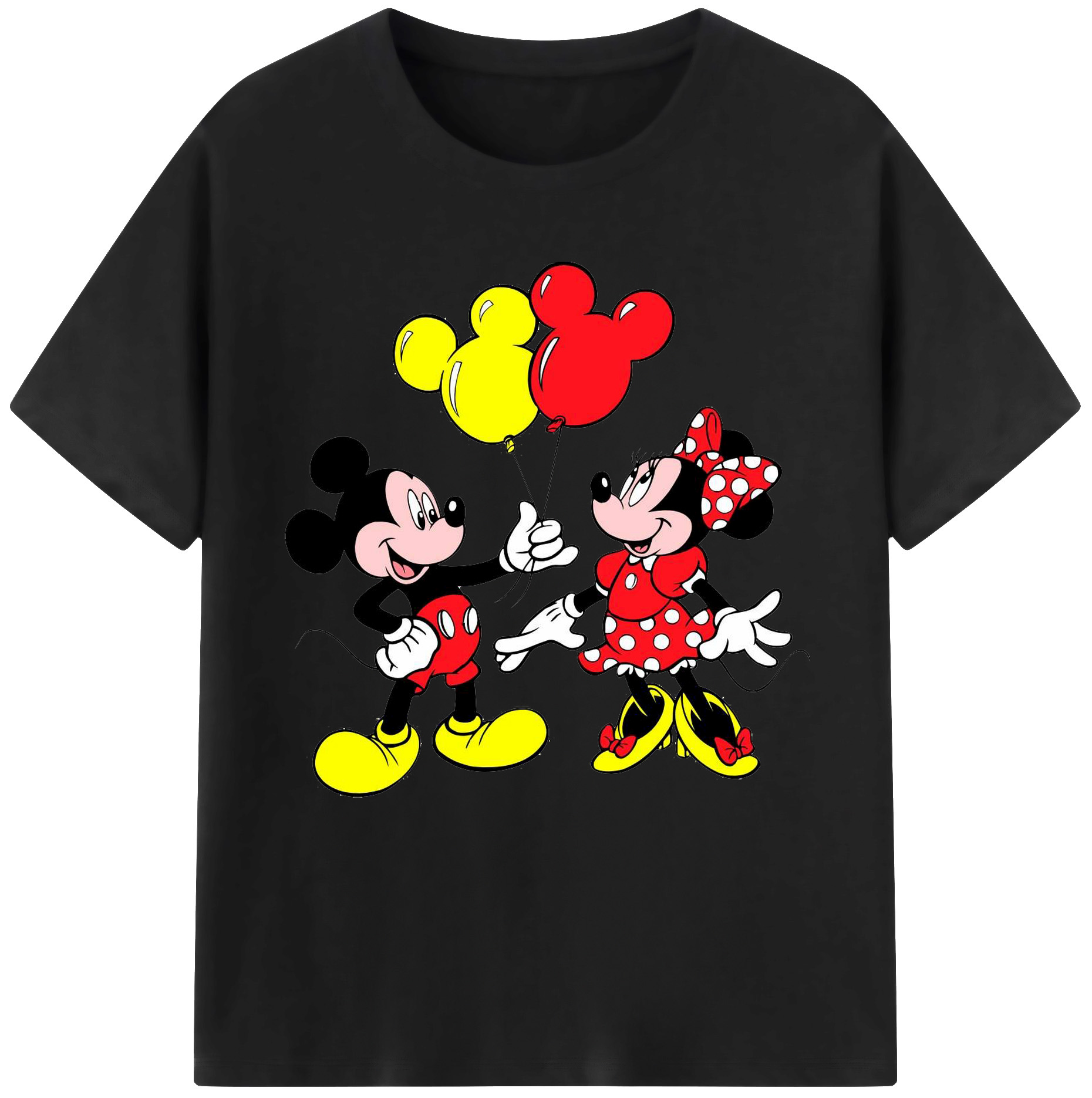 （画像用） ミッキーマウス Mickey Mouse 綿100％半袖Tシャツ（フロントプリント）