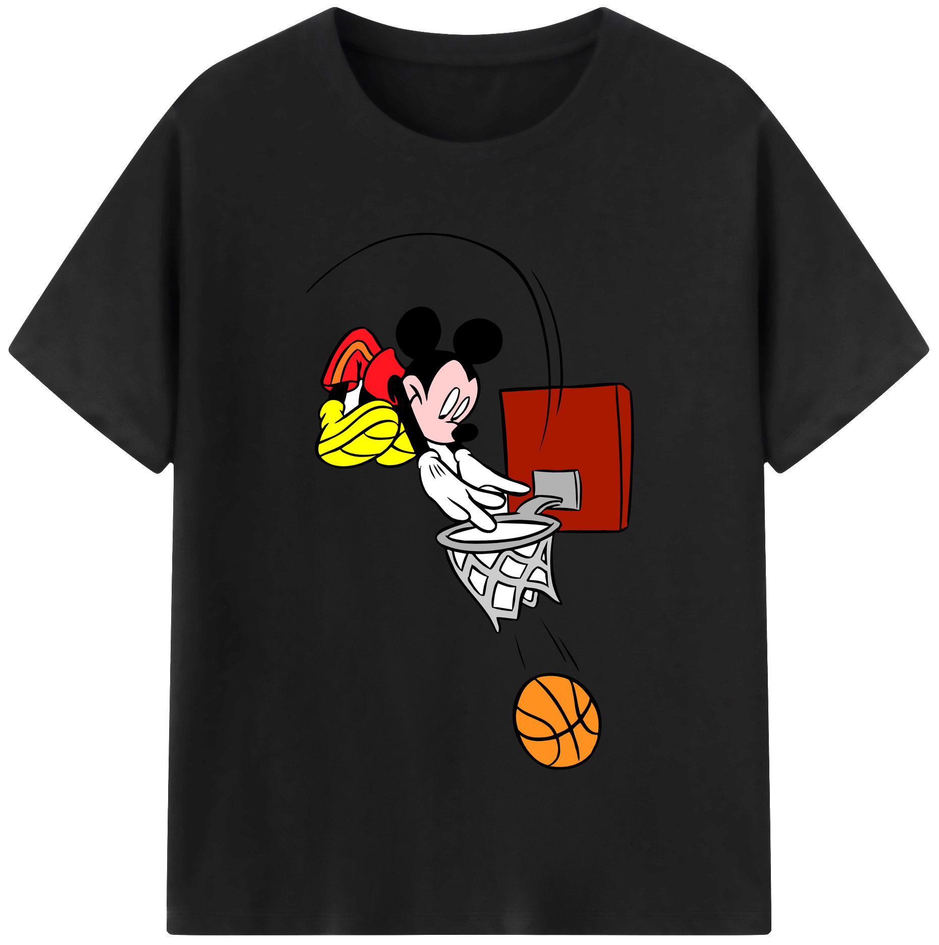 （画像用） ミッキーマウス Mickey Mouse 綿100％半袖Tシャツ（フロントプリント）