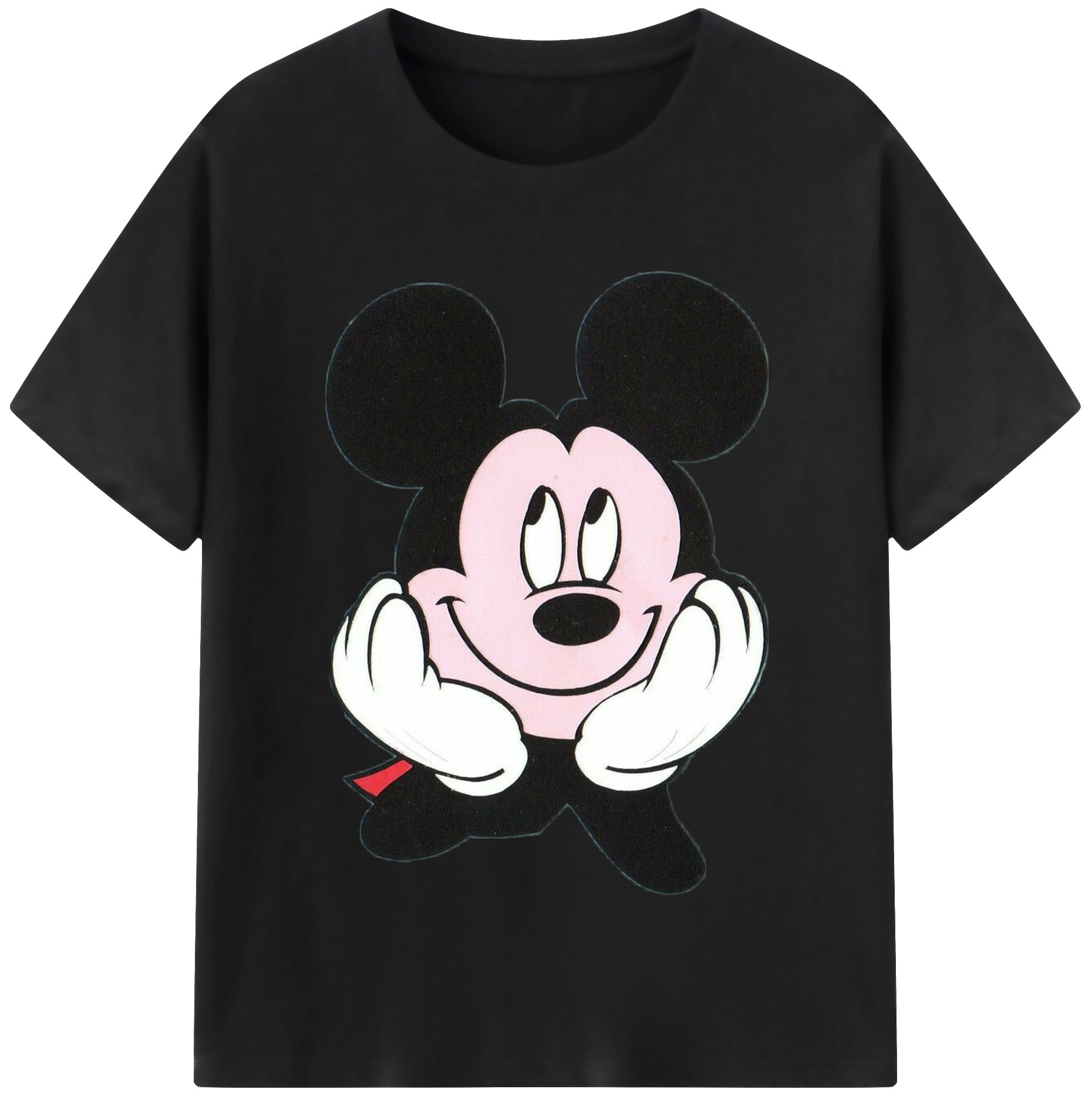 （画像用） ミッキーマウス Mickey Mouse 綿100％半袖Tシャツ（フロントプリント）