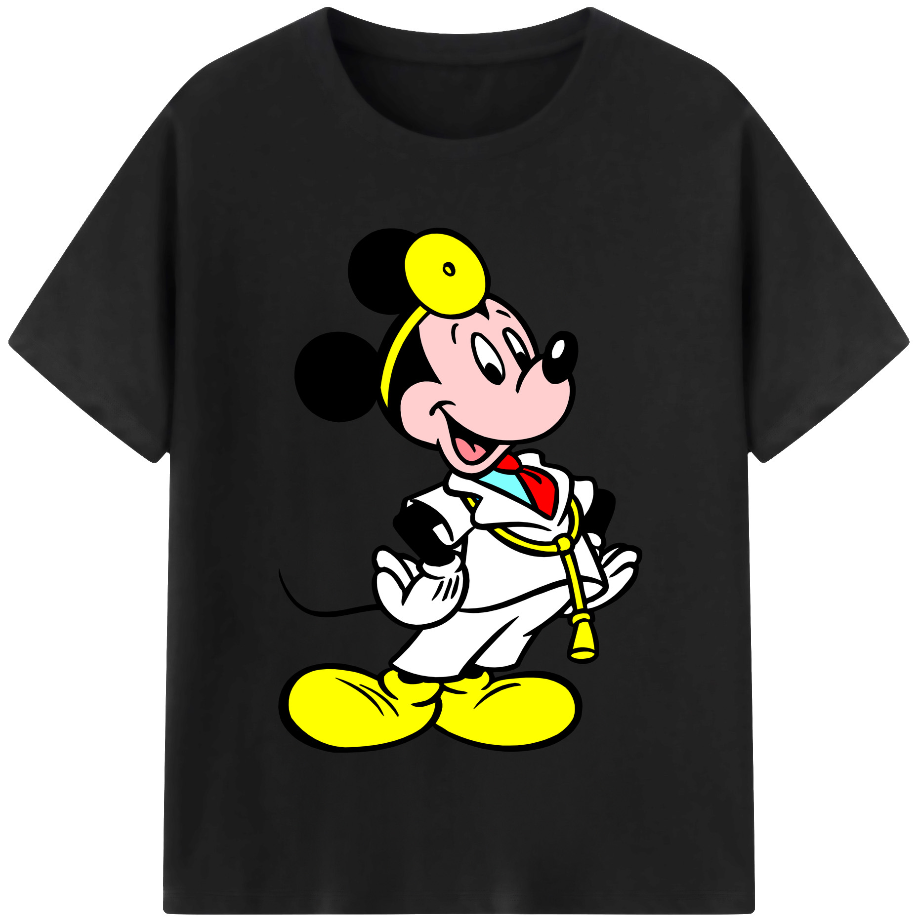 （画像用） ミッキーマウス Mickey Mouse 綿100％半袖Tシャツ（フロントプリント）