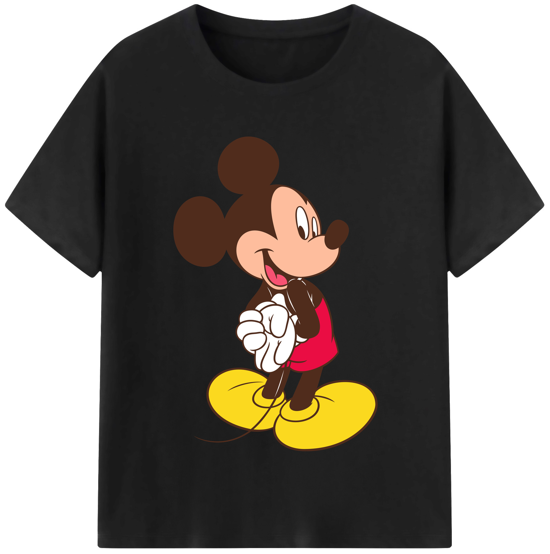 （画像用） ミッキーマウス Mickey Mouse 綿100％半袖Tシャツ（フロントプリント）