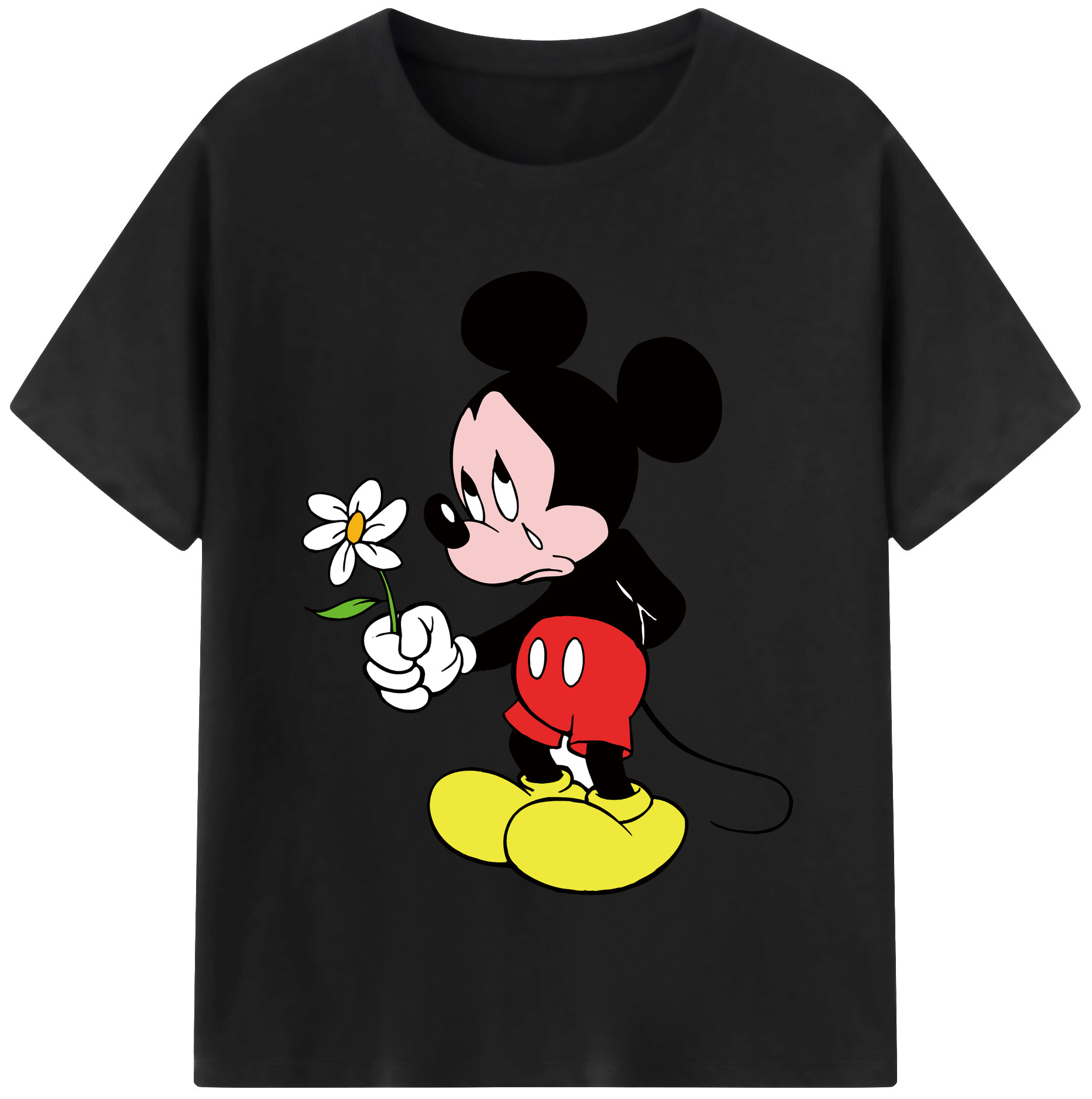 （画像用） ミッキーマウス Mickey Mouse 綿100％半袖Tシャツ（フロントプリント）