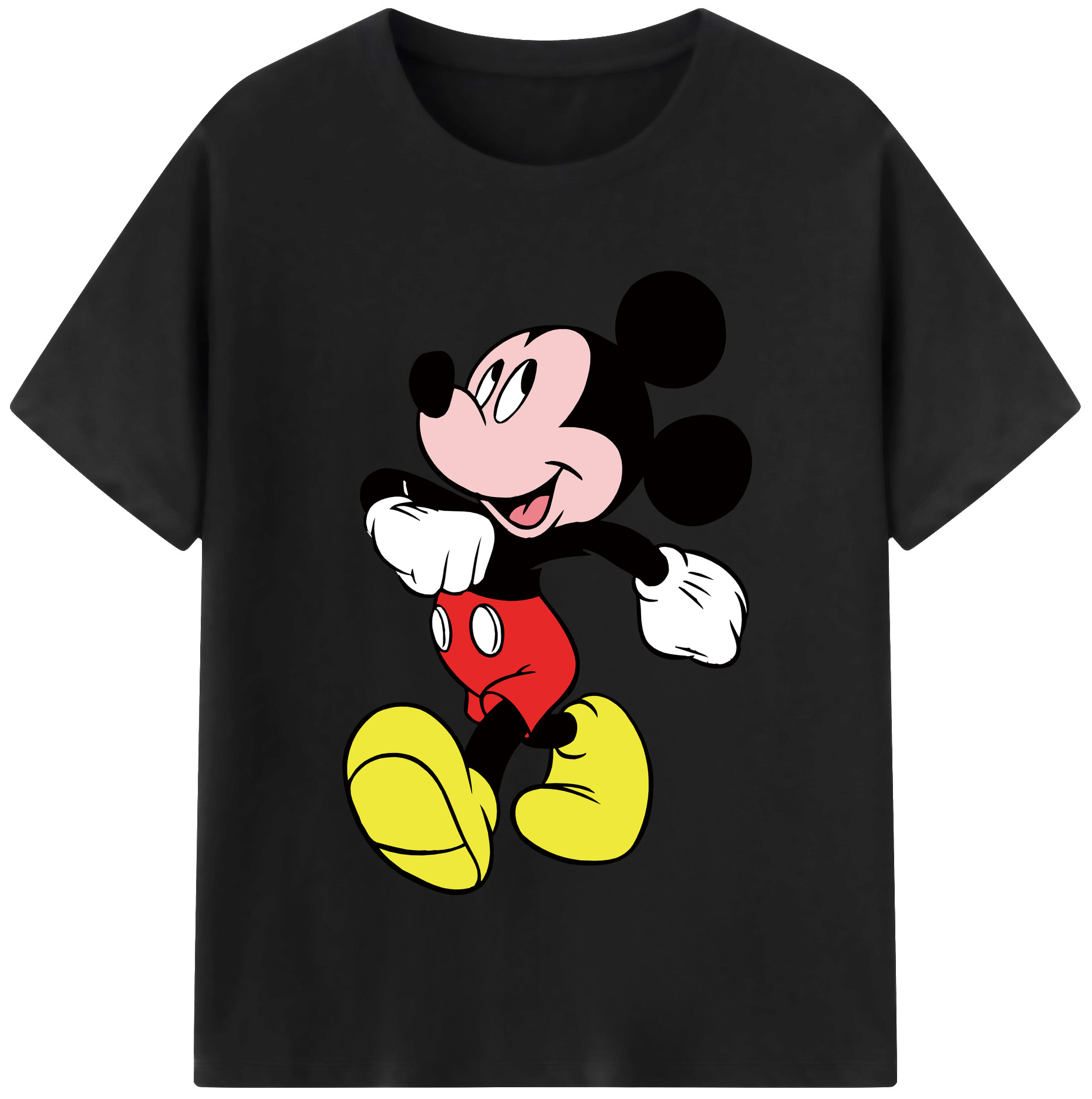 （画像用） ミッキーマウス Mickey Mouse 綿100％半袖Tシャツ（フロントプリント）