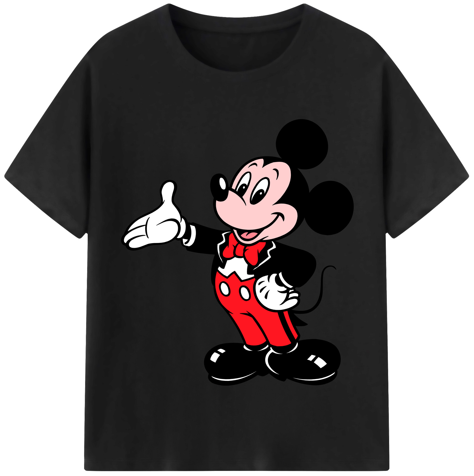 （画像用） ミッキーマウス Mickey Mouse 綿100％半袖Tシャツ（フロントプリント）