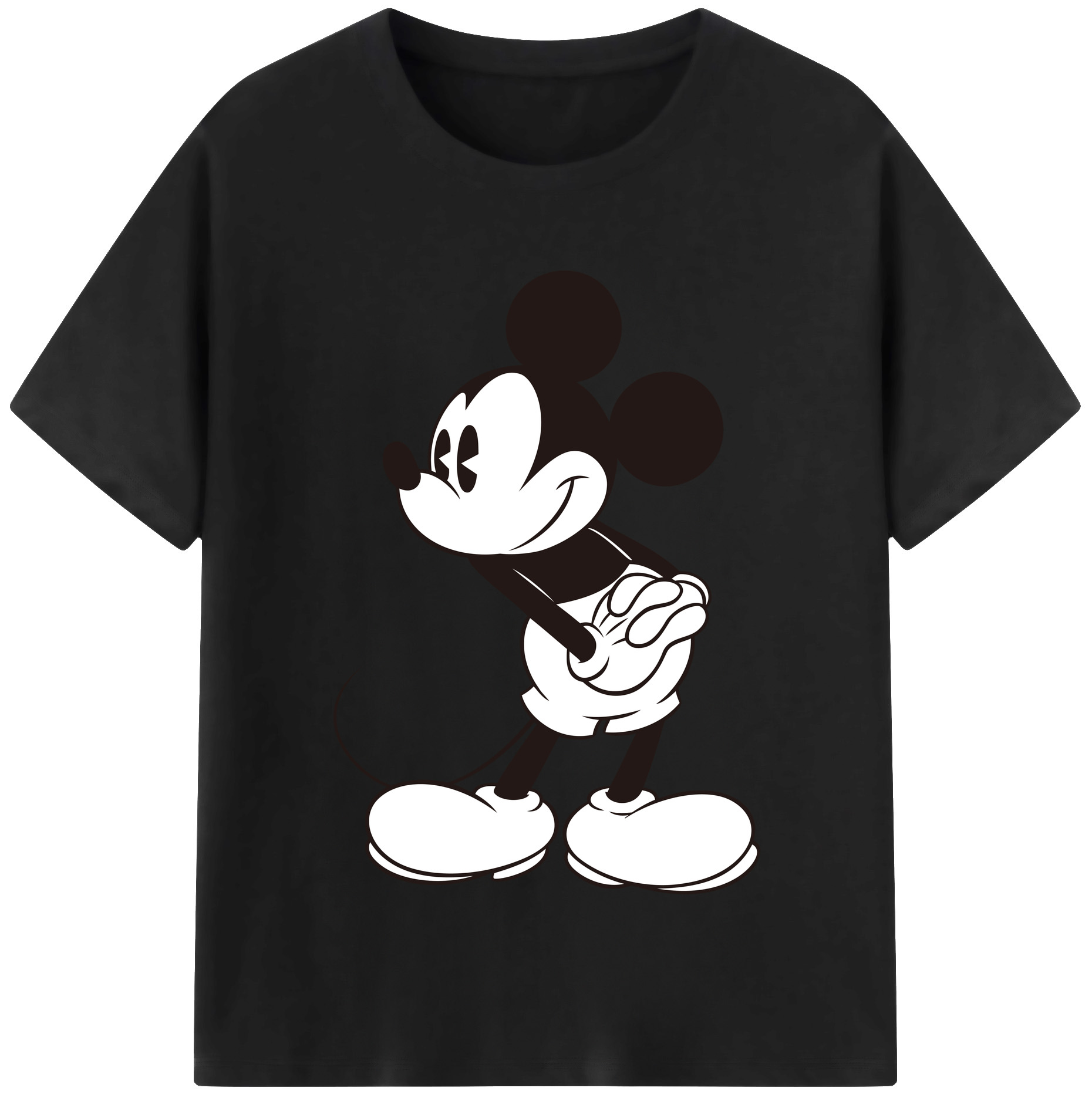 （画像用） ミッキーマウス Mickey Mouse 綿100％半袖Tシャツ（フロントプリント）