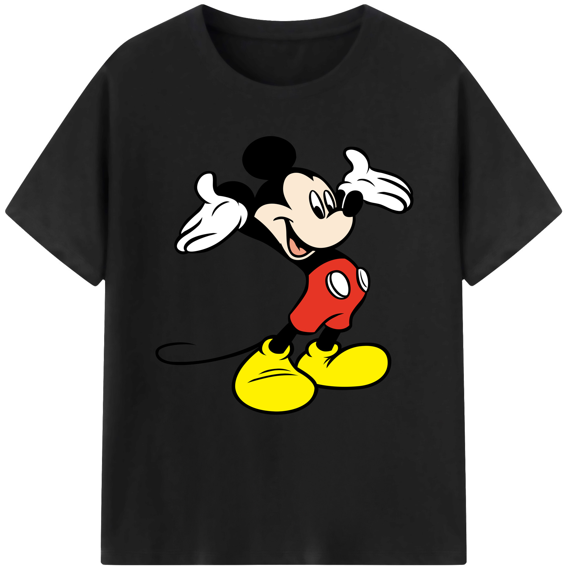 （画像用） ミッキーマウス Mickey Mouse 綿100％半袖Tシャツ（フロントプリント）