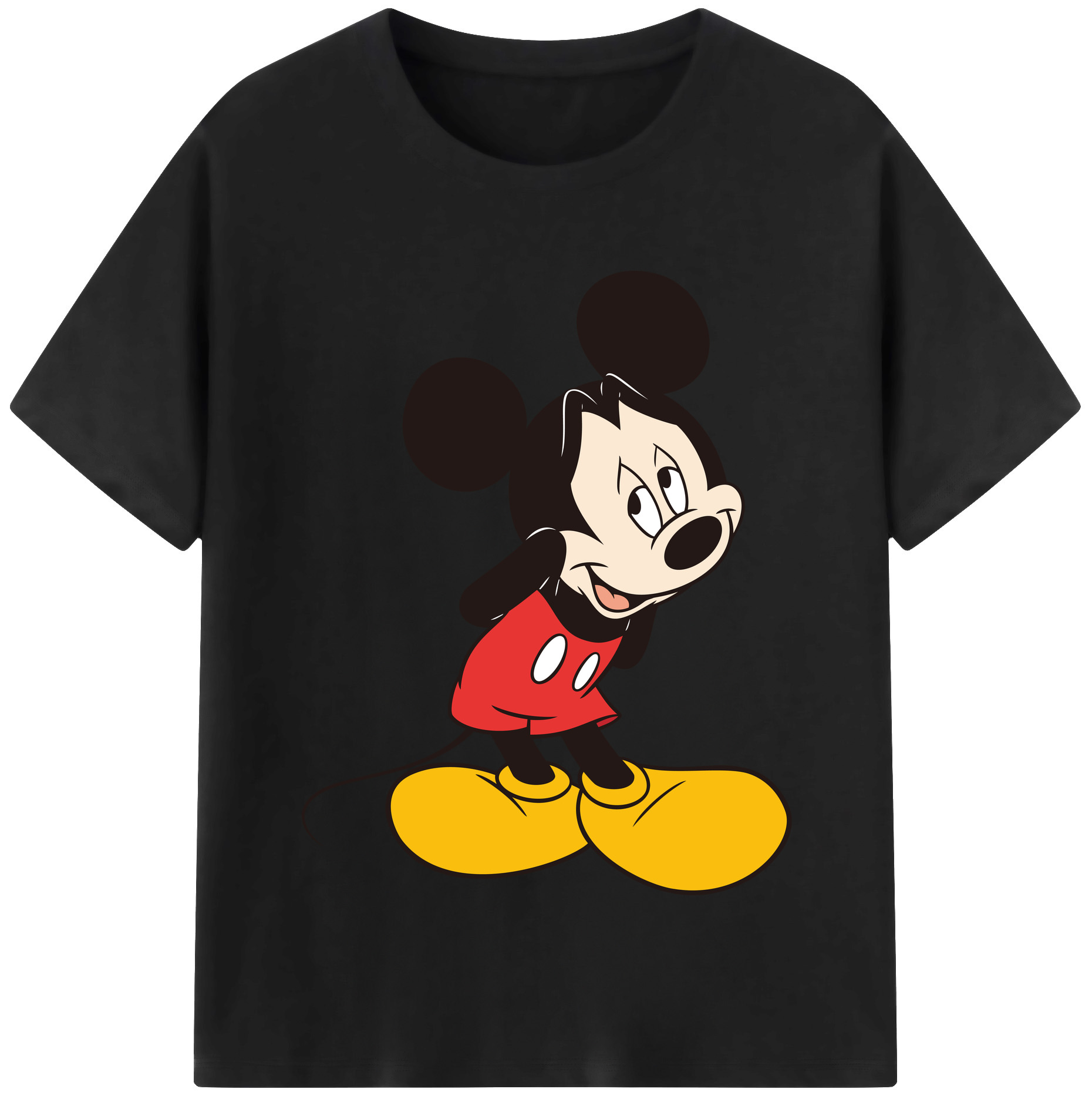 （画像用） ミッキーマウス Mickey Mouse 綿100％半袖Tシャツ（フロントプリント）