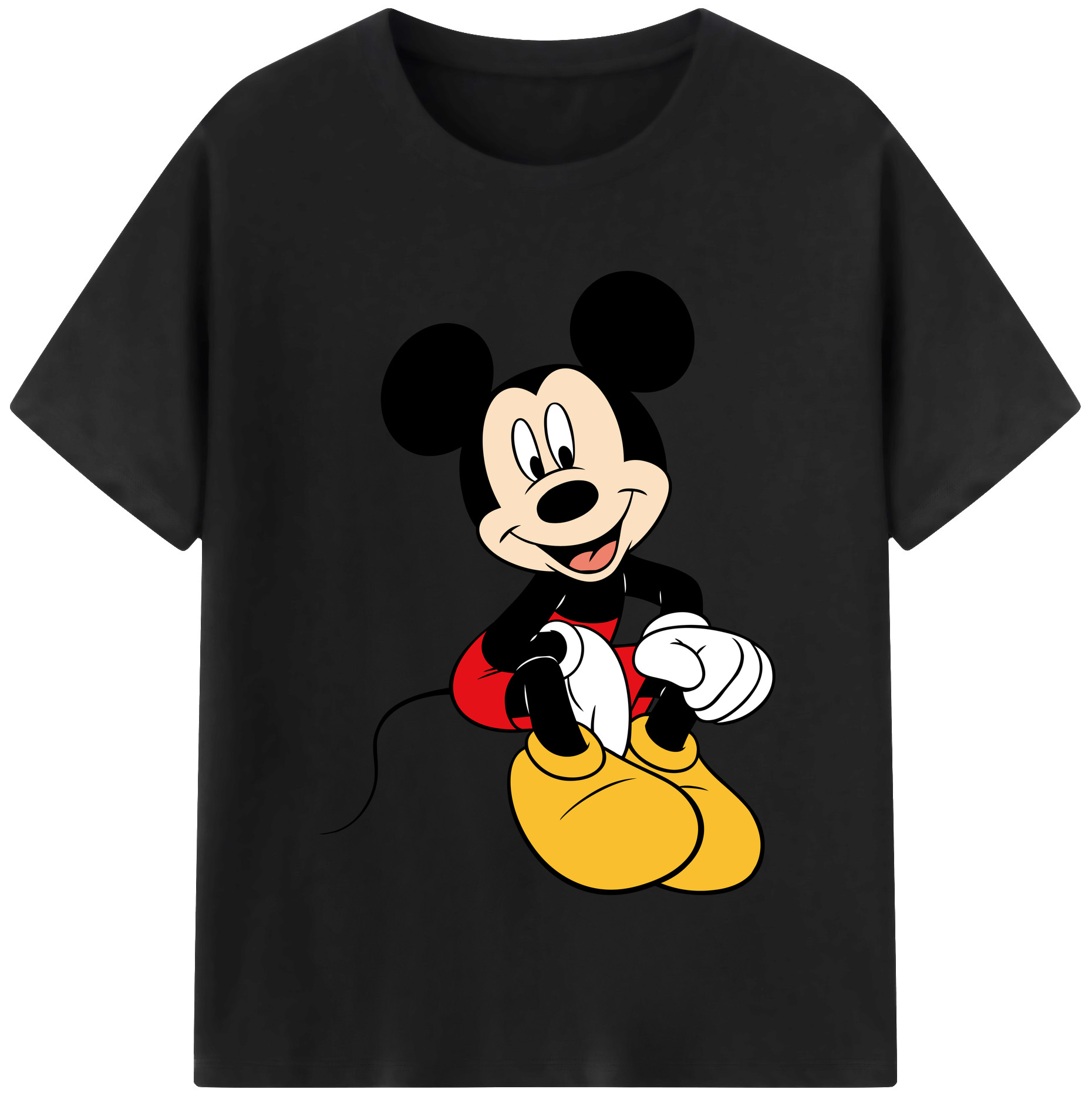 （画像用） ミッキーマウス Mickey Mouse 綿100％半袖Tシャツ（フロントプリント）