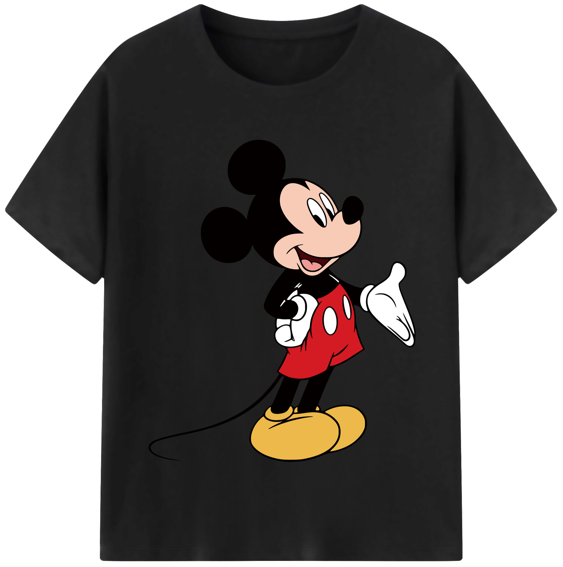 （画像用） ミッキーマウス Mickey Mouse 綿100％半袖Tシャツ（フロントプリント）