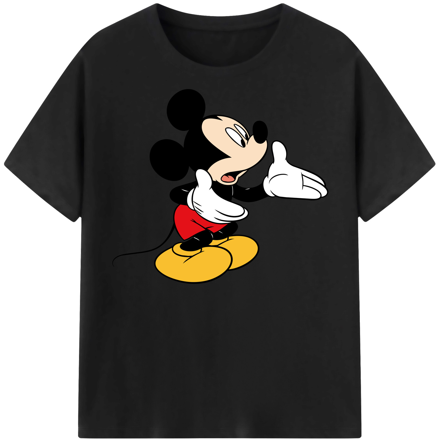 （画像用） ミッキーマウス Mickey Mouse 綿100％半袖Tシャツ（フロントプリント）