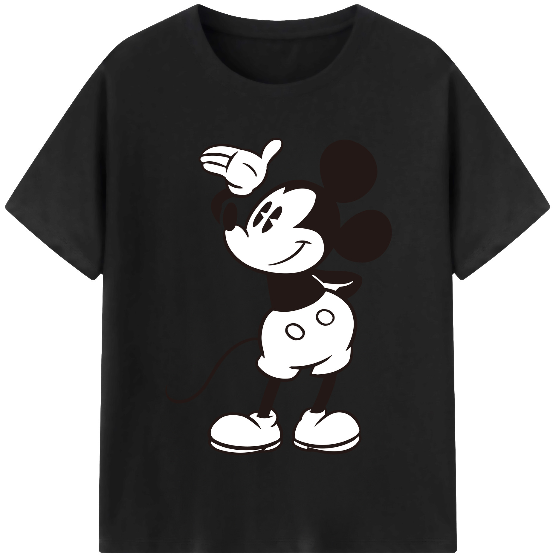 （画像用） ミッキーマウス Mickey Mouse 綿100％半袖Tシャツ（フロントプリント）