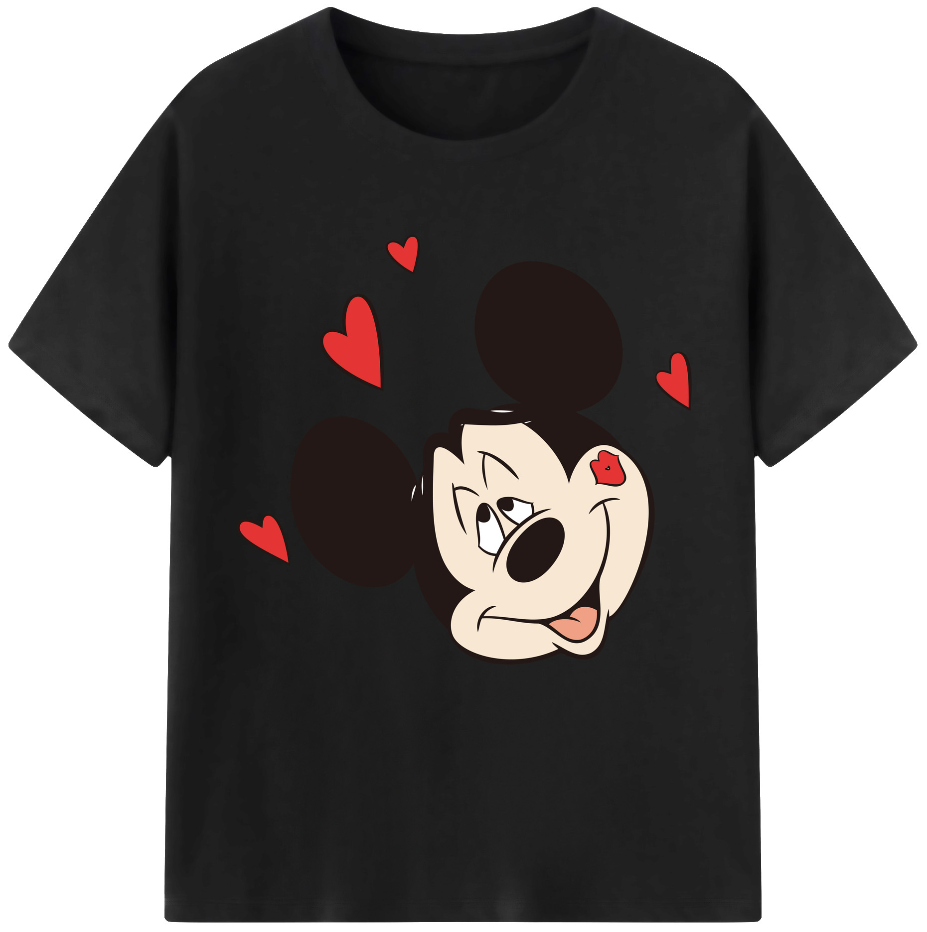 （画像用） ミッキーマウス Mickey Mouse 綿100％半袖Tシャツ（フロントプリント）
