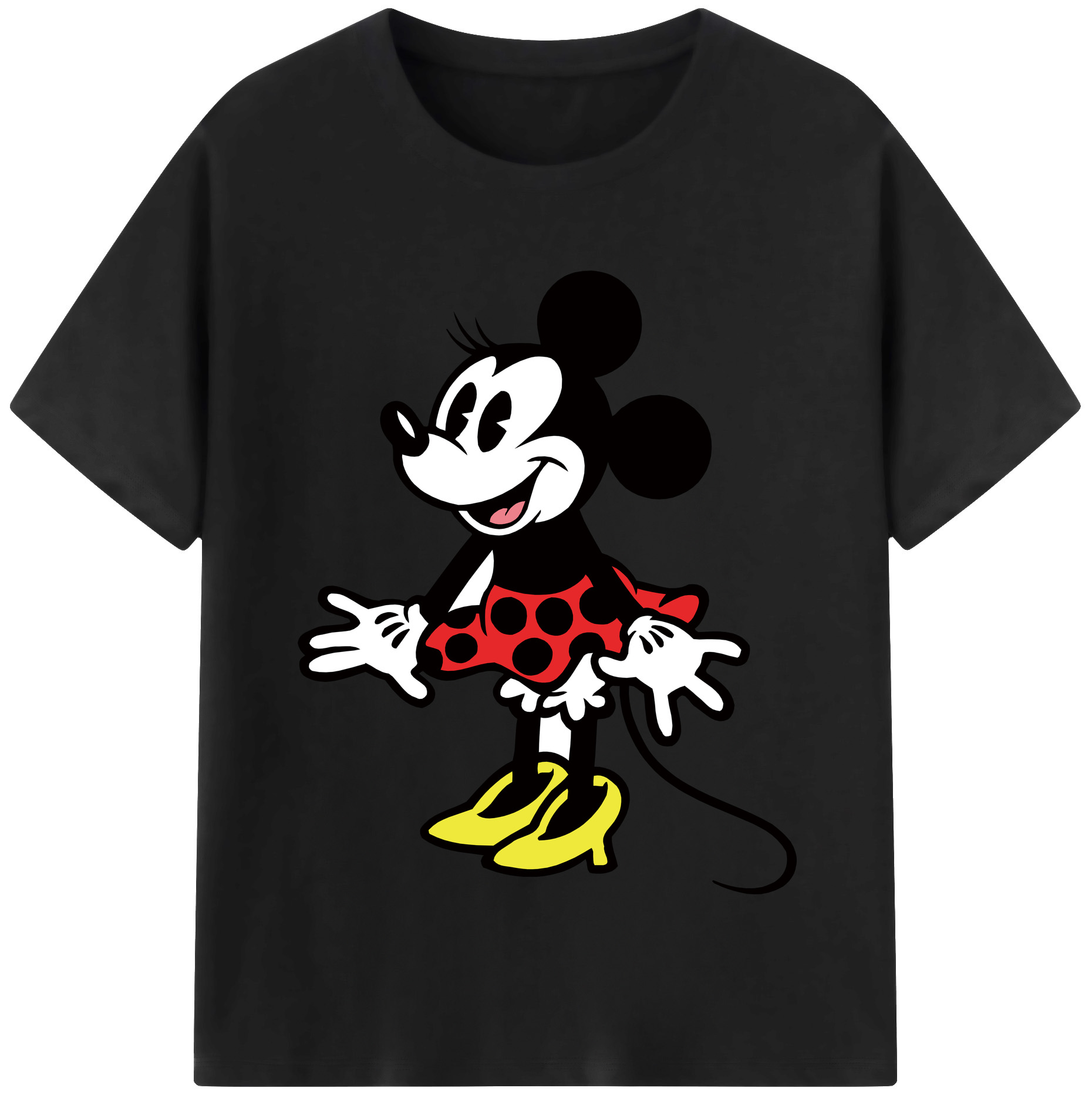 （画像用） ミッキーマウス Mickey Mouse 綿100％半袖Tシャツ（フロントプリント）