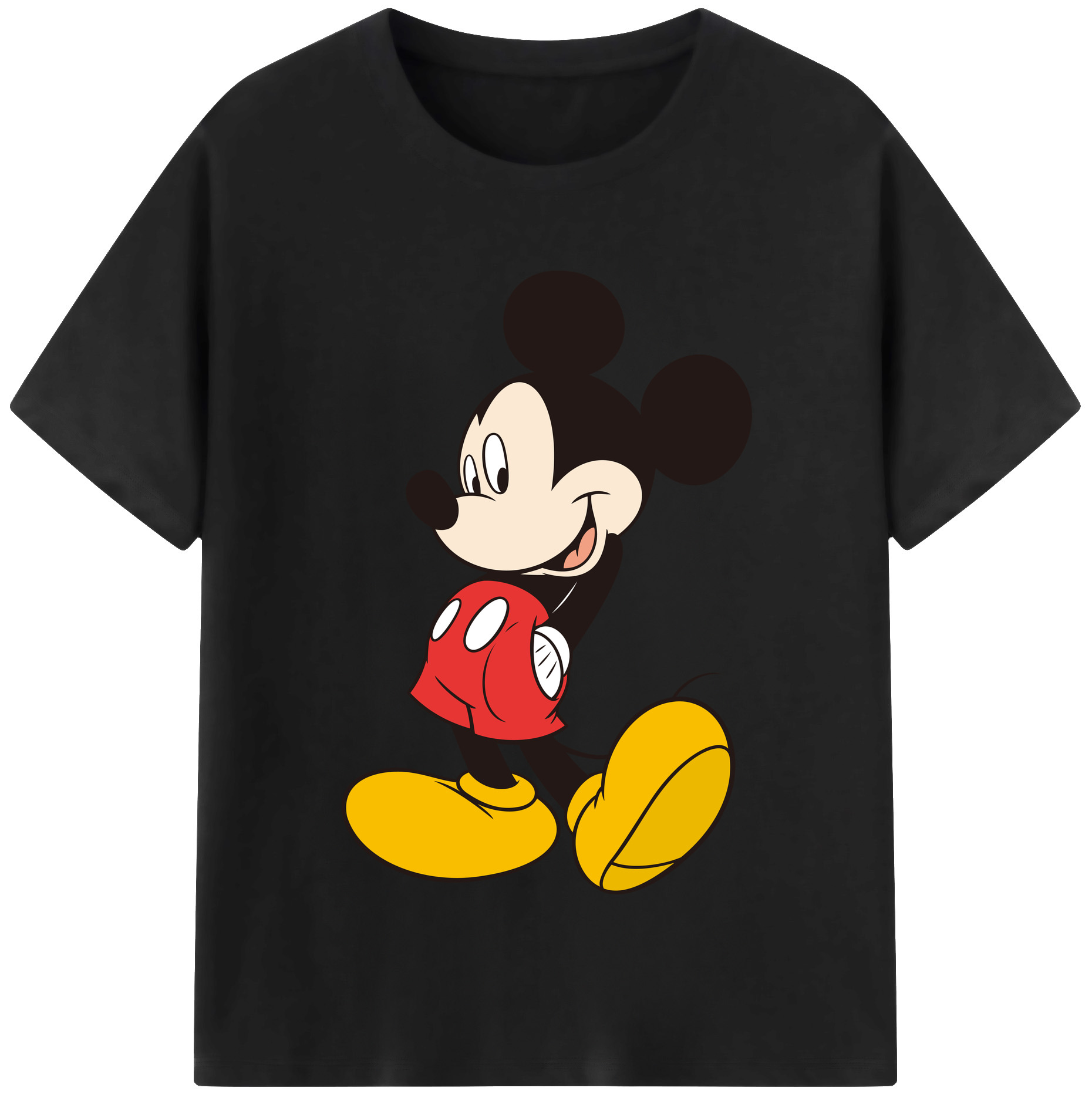 （画像用） ミッキーマウス Mickey Mouse 綿100％半袖Tシャツ（フロントプリント）