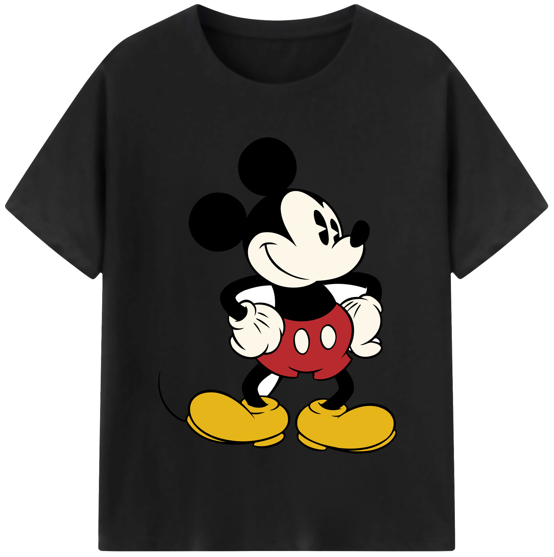 （画像用） ミッキーマウス Mickey Mouse 綿100％半袖Tシャツ（フロントプリント）
