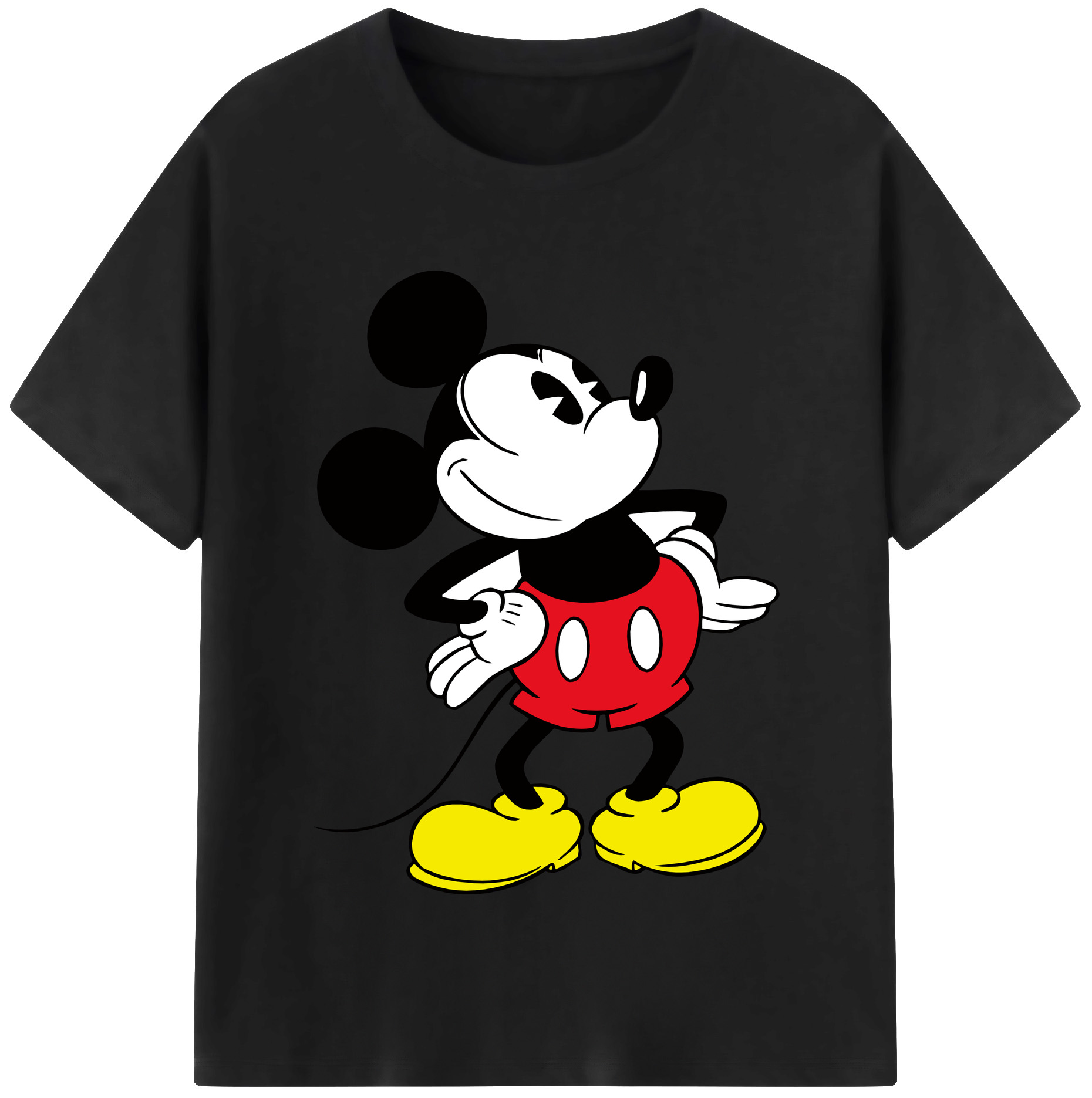 （画像用） ミッキーマウス Mickey Mouse 綿100％半袖Tシャツ（フロントプリント）
