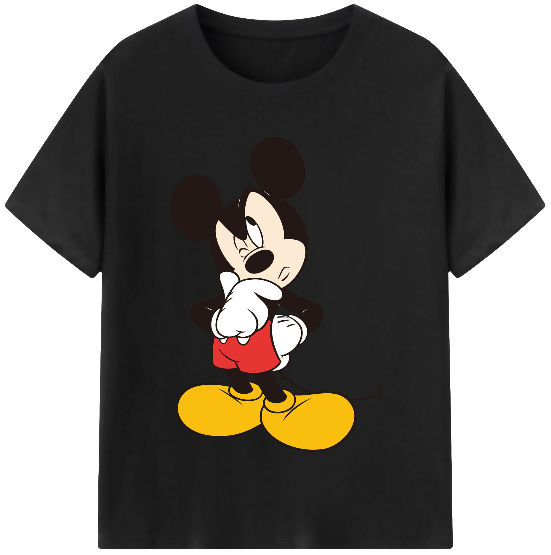 （画像用） ミッキーマウス Mickey Mouse 綿100％半袖Tシャツ（フロントプリント）