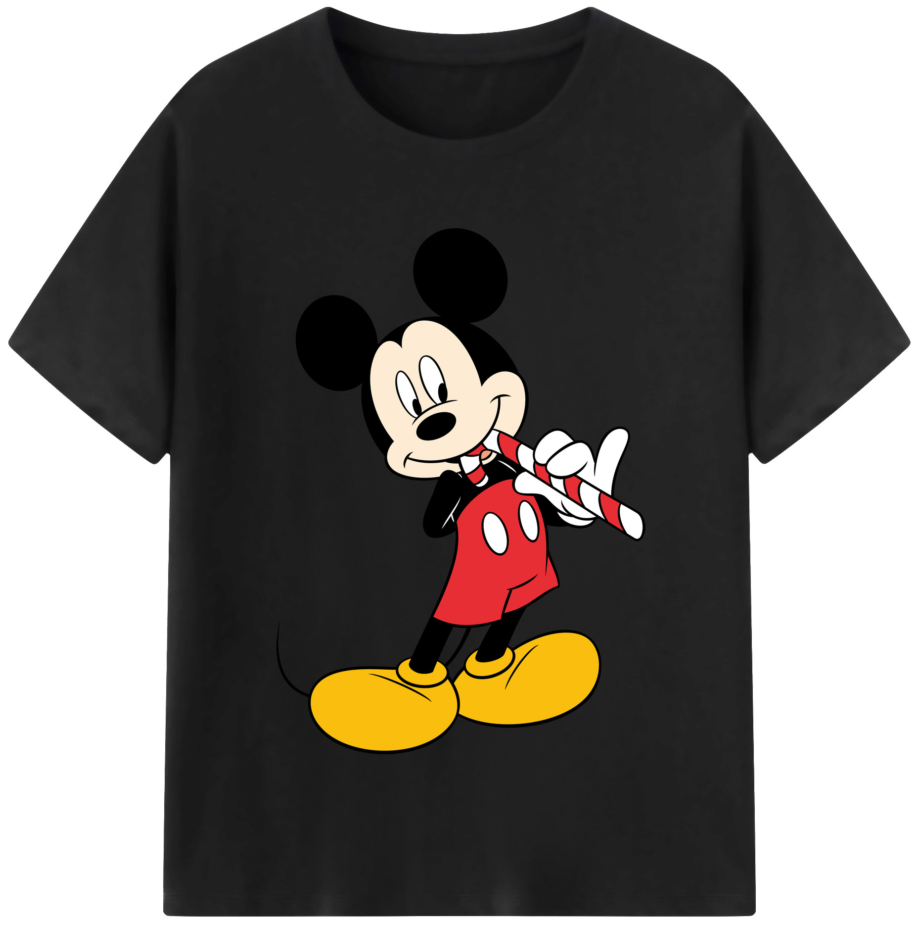 （画像用） ミッキーマウス Mickey Mouse 綿100％半袖Tシャツ（フロントプリント）