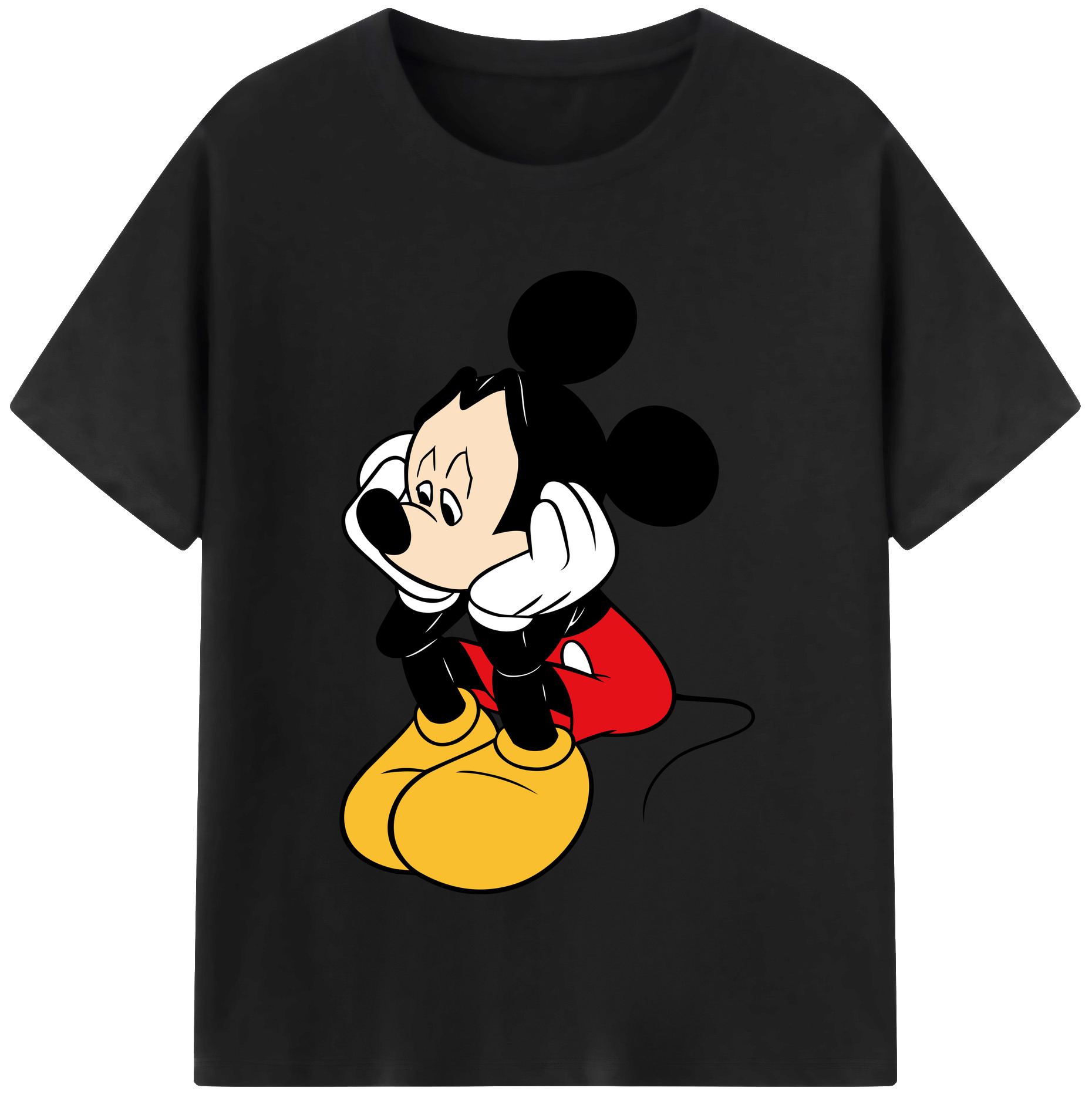 （画像用） ミッキーマウス Mickey Mouse 綿100％半袖Tシャツ（フロントプリント）