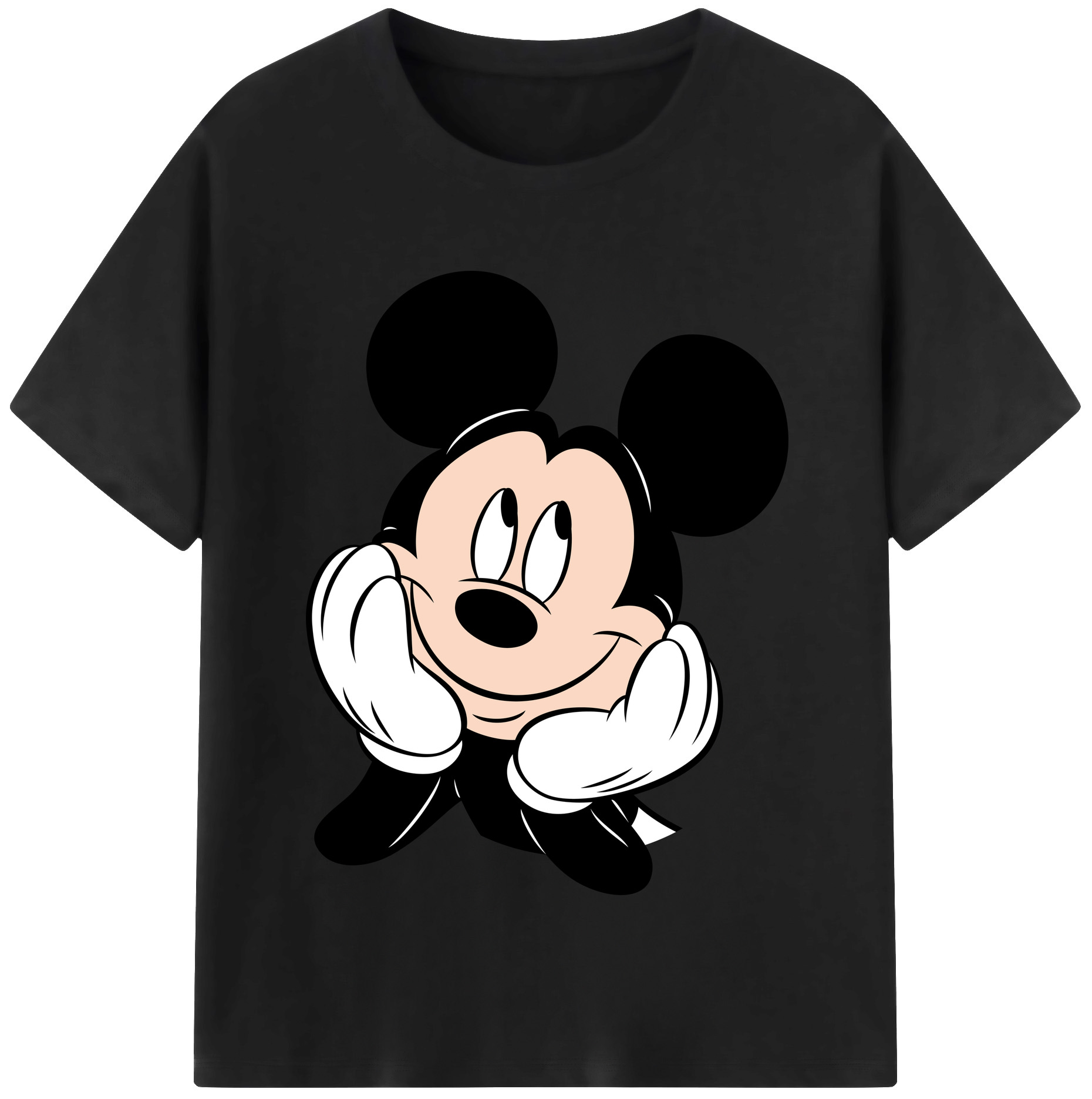 （画像用） ミッキーマウス Mickey Mouse 綿100％半袖Tシャツ（フロントプリント）