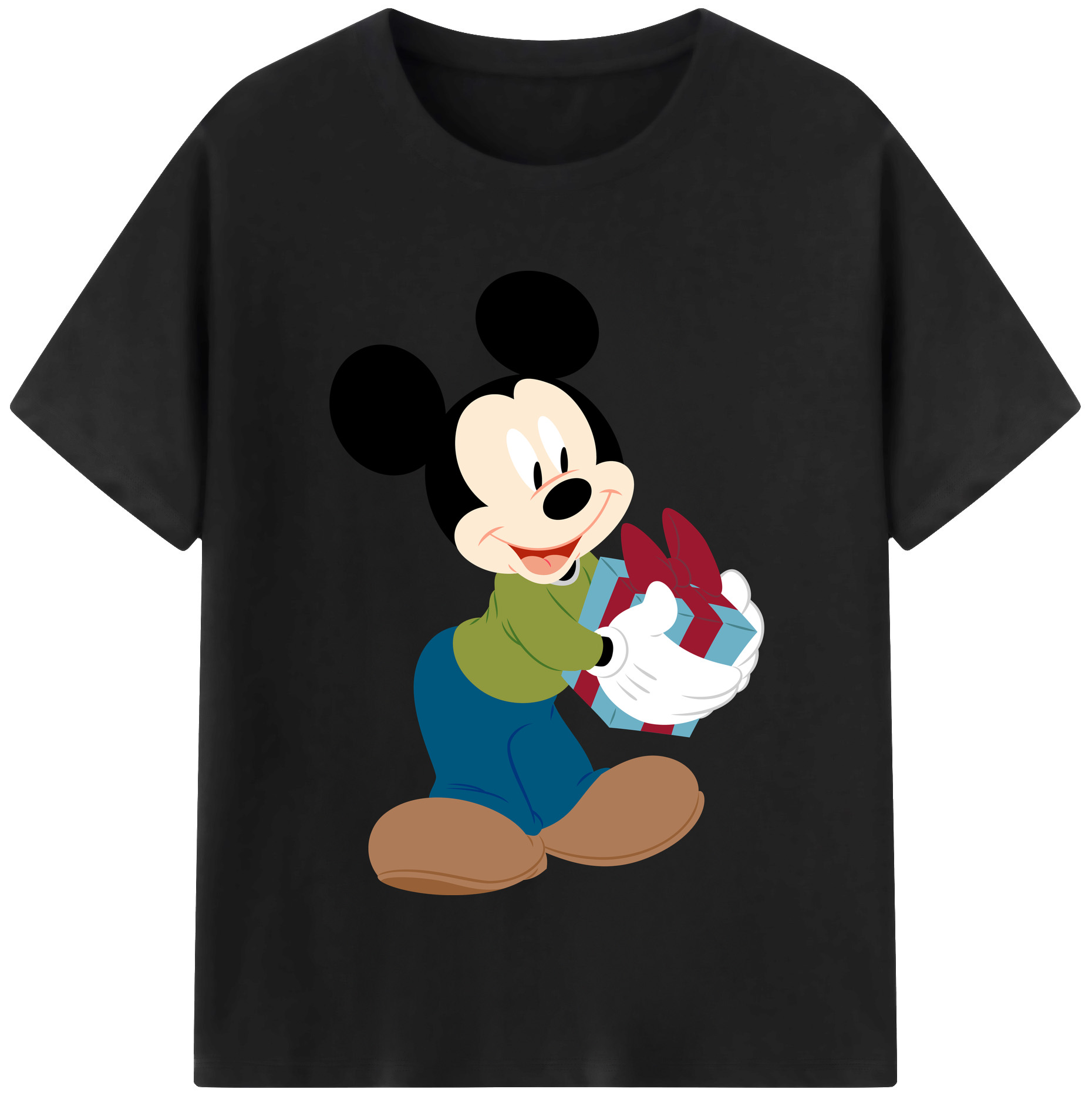 （画像用） ミッキーマウス Mickey Mouse 綿100％半袖Tシャツ（フロントプリント）