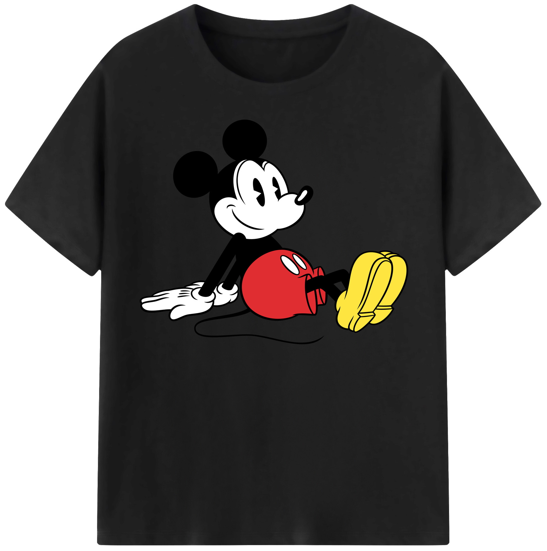 （画像用） ミッキーマウス Mickey Mouse 綿100％半袖Tシャツ（フロントプリント）