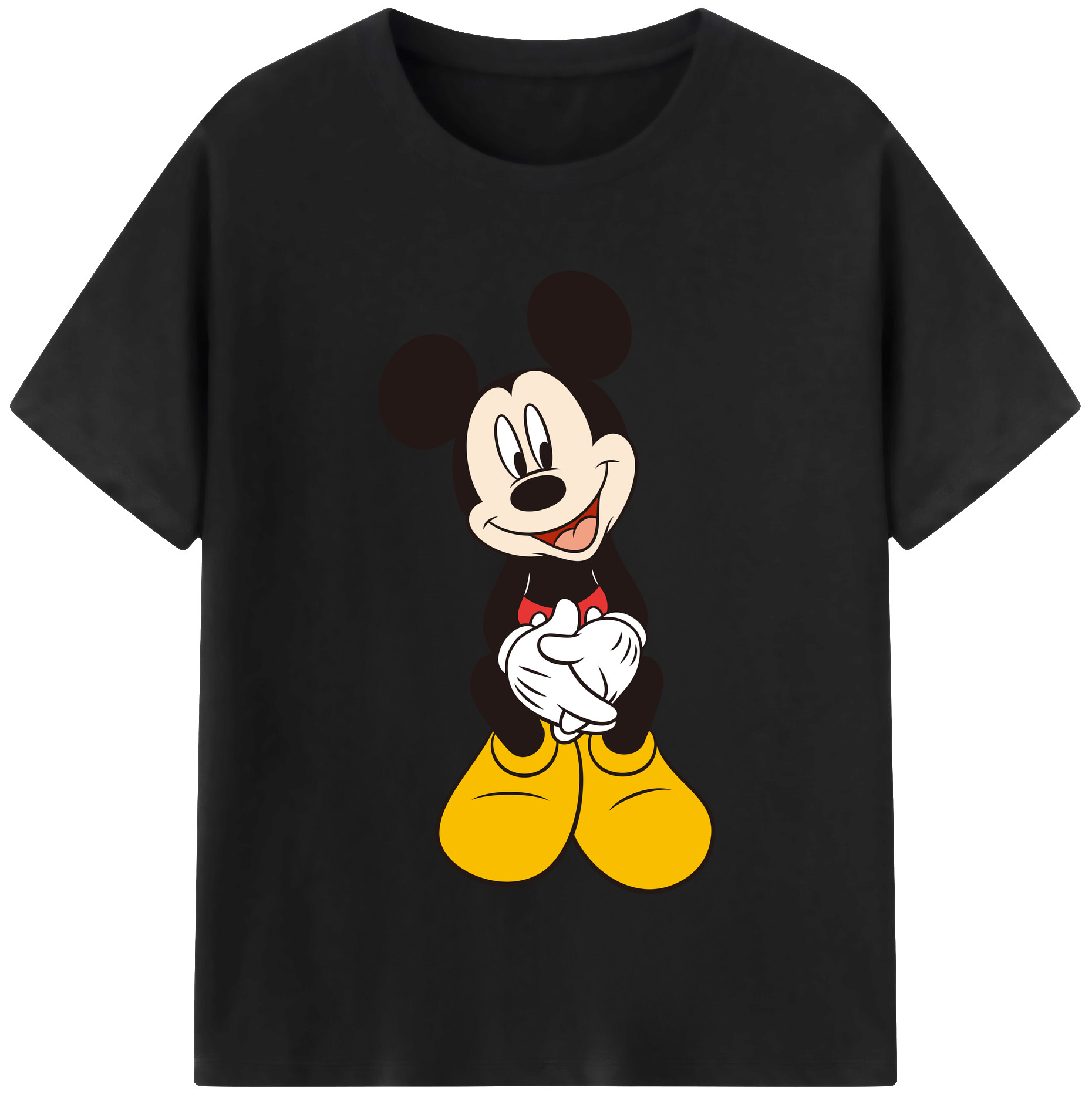 （画像用） ミッキーマウス Mickey Mouse 綿100％半袖Tシャツ（フロントプリント）