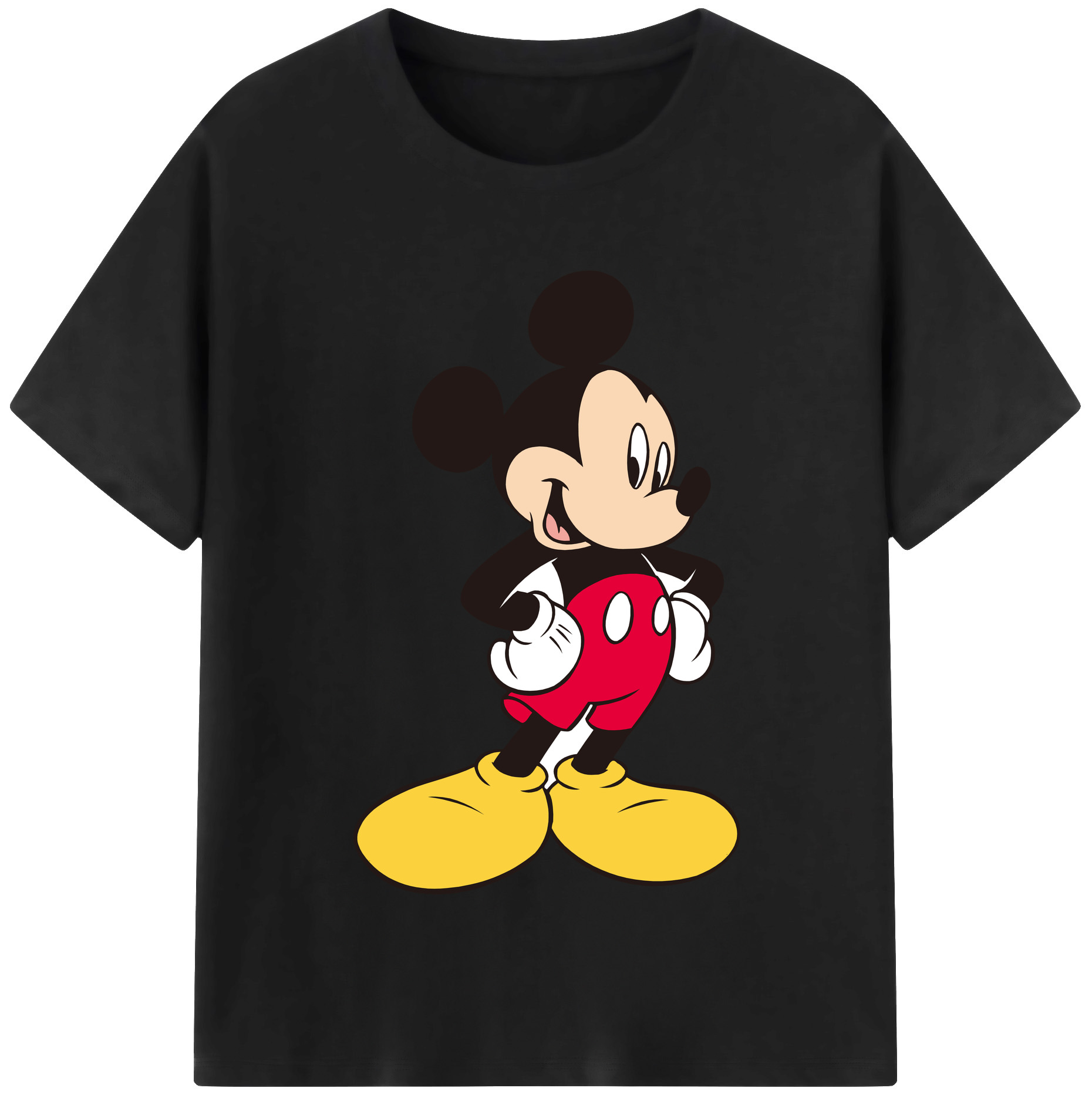 （画像用） ミッキーマウス Mickey Mouse 綿100％半袖Tシャツ（フロントプリント）