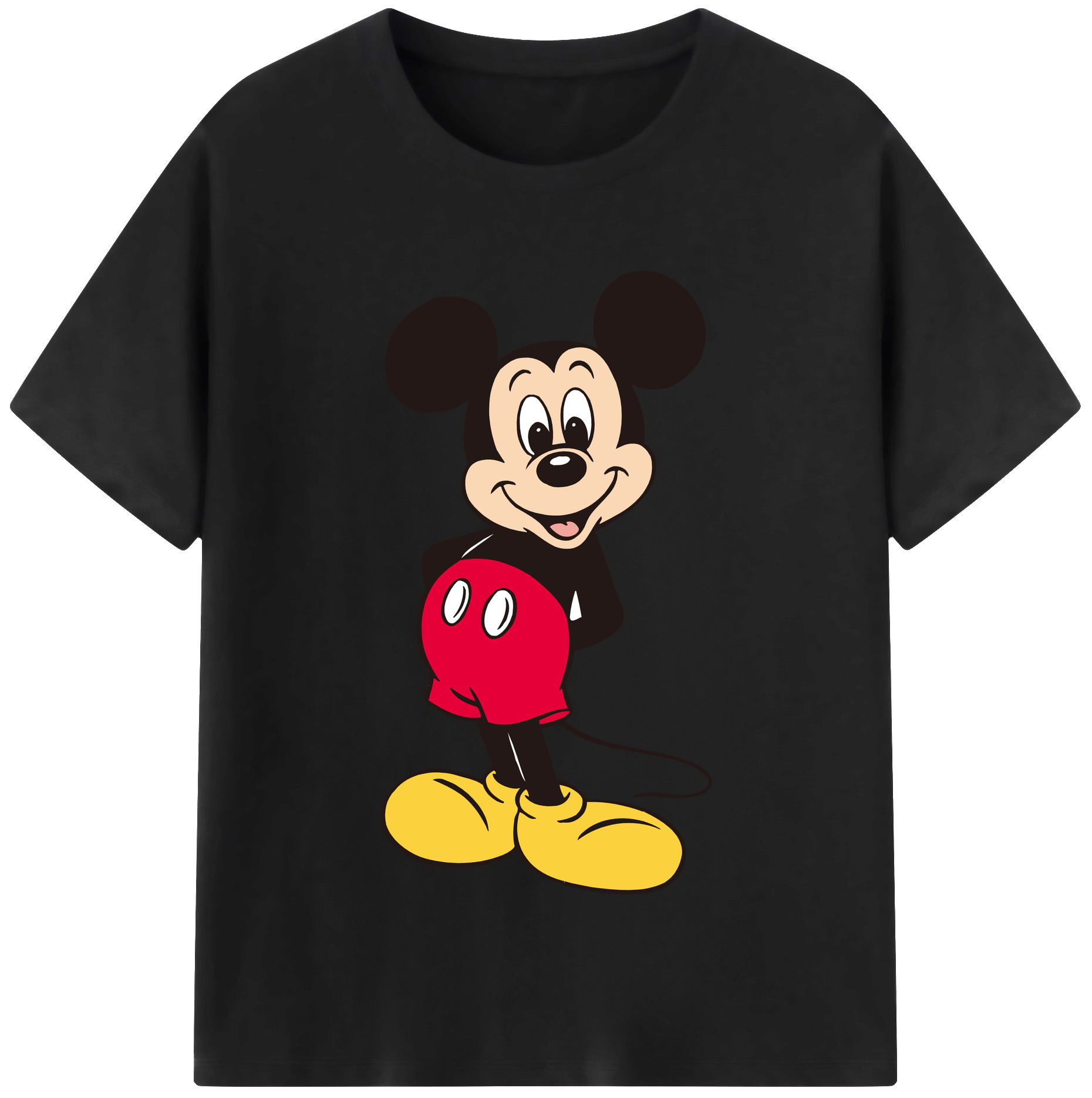 （画像用） ミッキーマウス Mickey Mouse 綿100％半袖Tシャツ（フロントプリント）