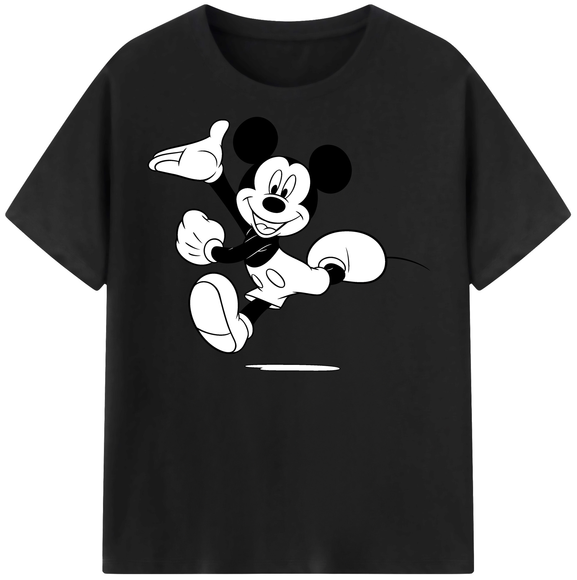 （画像用） ミッキーマウス Mickey Mouse 綿100％半袖Tシャツ（フロントプリント）