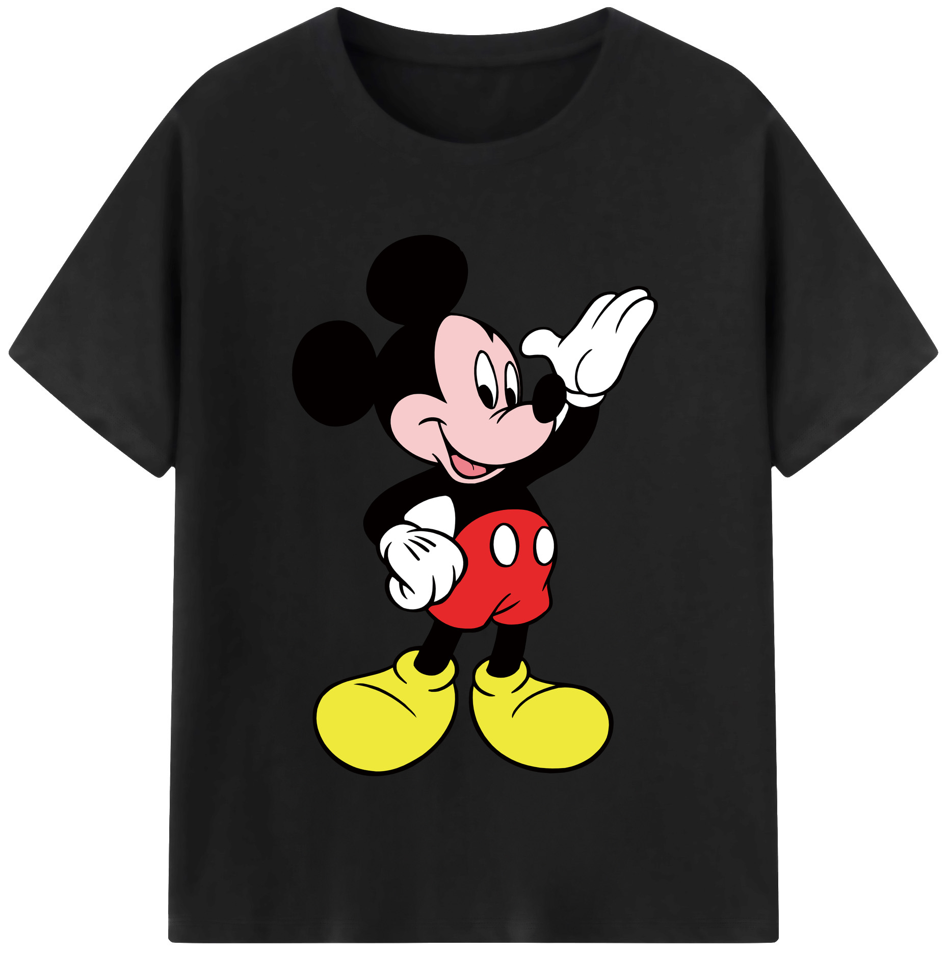（画像用） ミッキーマウス Mickey Mouse 綿100％半袖Tシャツ（フロントプリント）