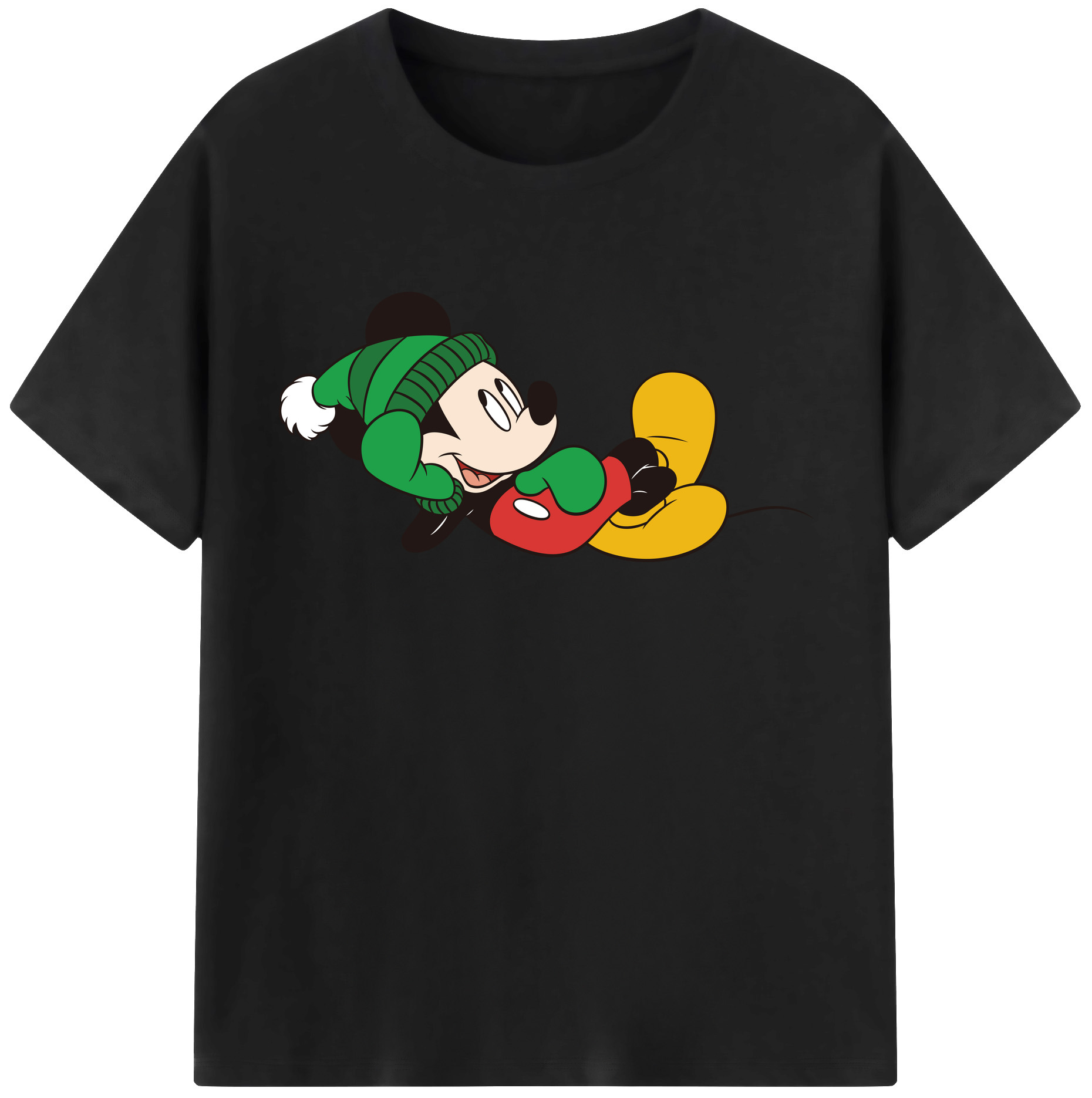（画像用） ミッキーマウス Mickey Mouse 綿100％半袖Tシャツ（フロントプリント）