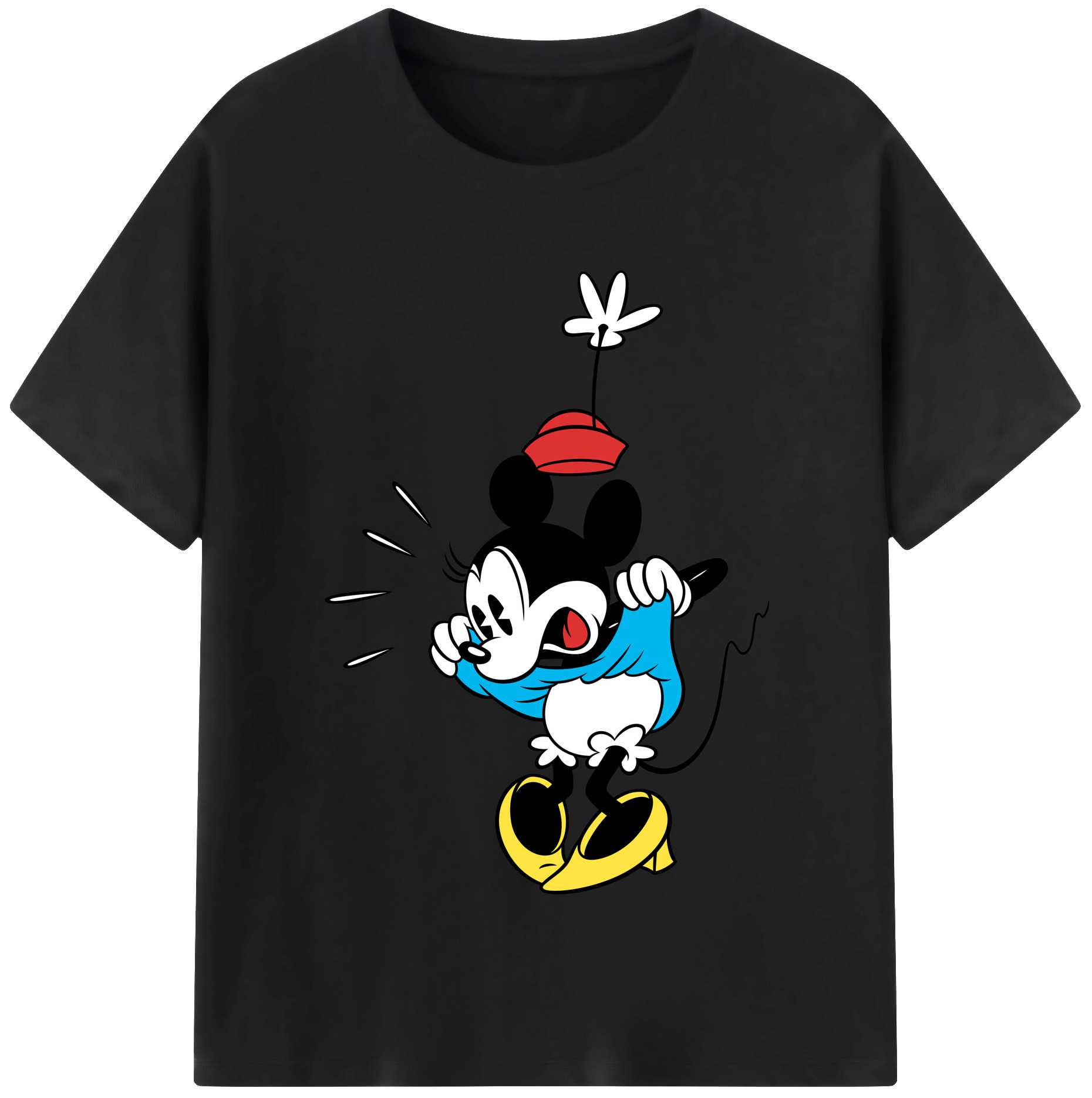 （画像用） ミッキーマウス Mickey Mouse 綿100％半袖Tシャツ（フロントプリント）
