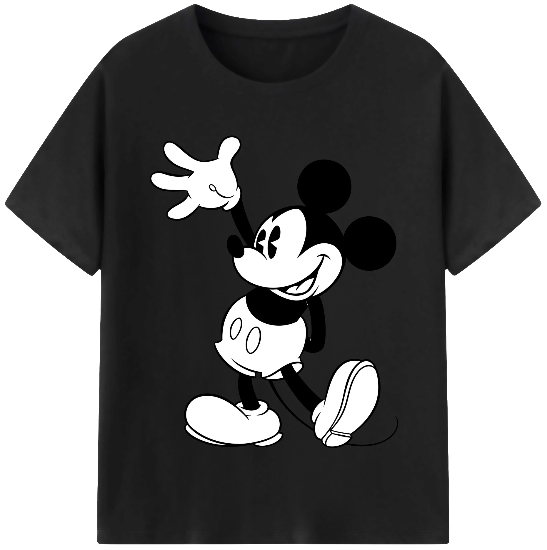 （画像用） ミッキーマウス Mickey Mouse 綿100％半袖Tシャツ（フロントプリント）