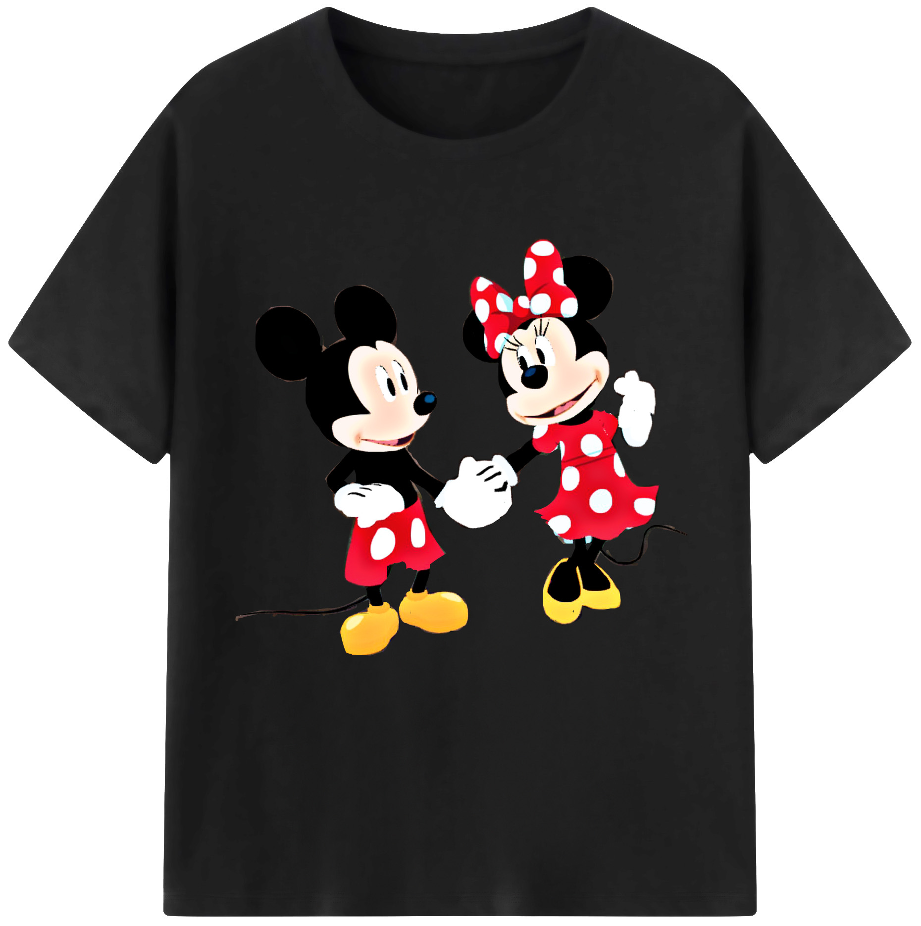 （画像用） ミッキーマウス Mickey Mouse 綿100％半袖Tシャツ（フロントプリント）