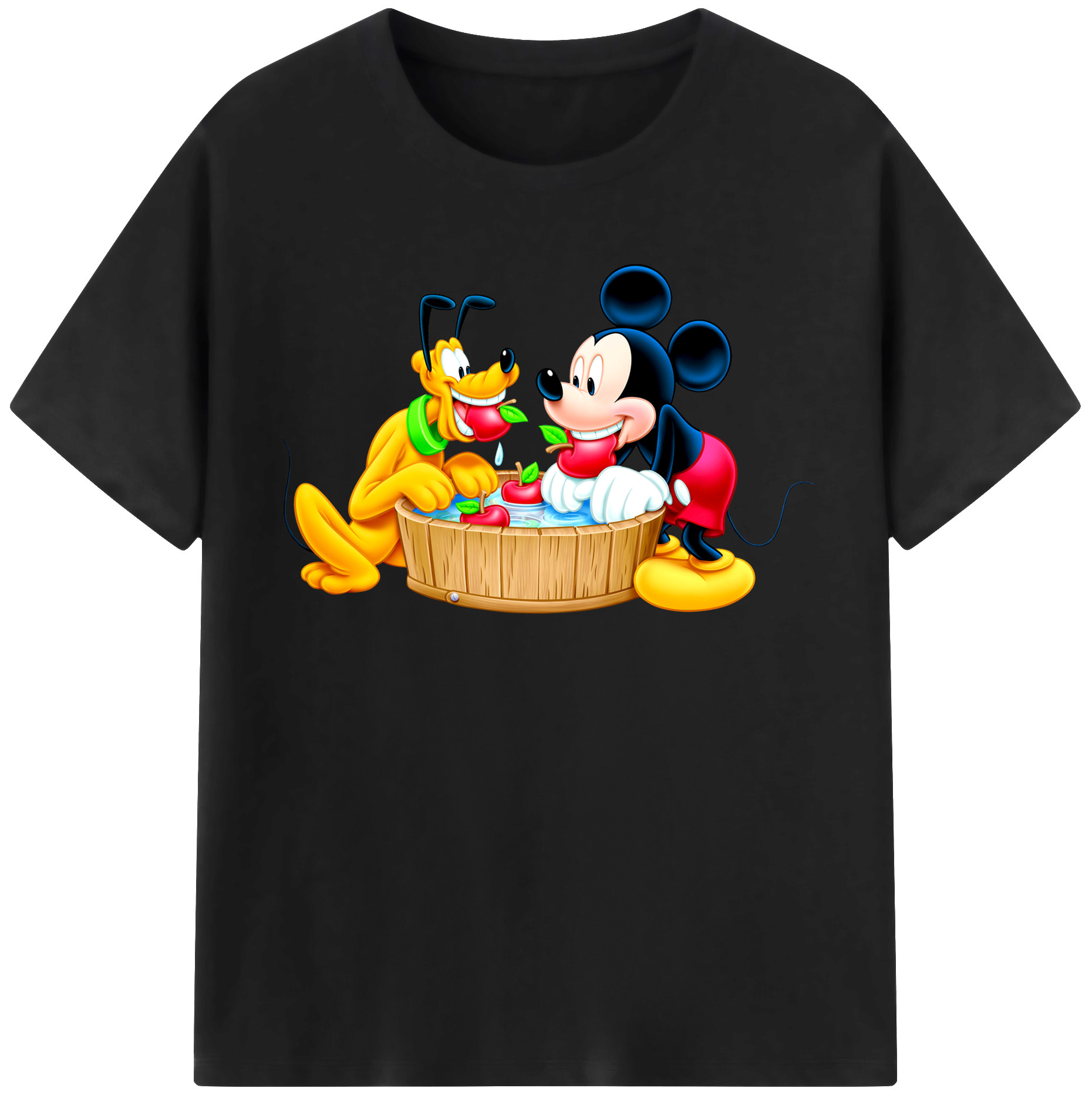 （画像用） ミッキーマウス Mickey Mouse 綿100％半袖Tシャツ（フロントプリント）