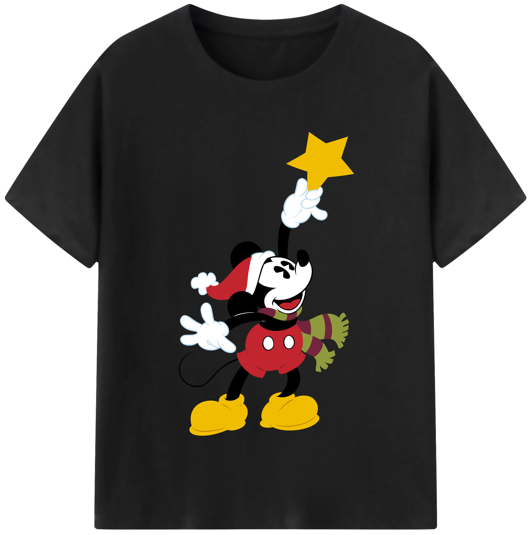 （画像用） ミッキーマウス Mickey Mouse 綿100％半袖Tシャツ（フロントプリント）