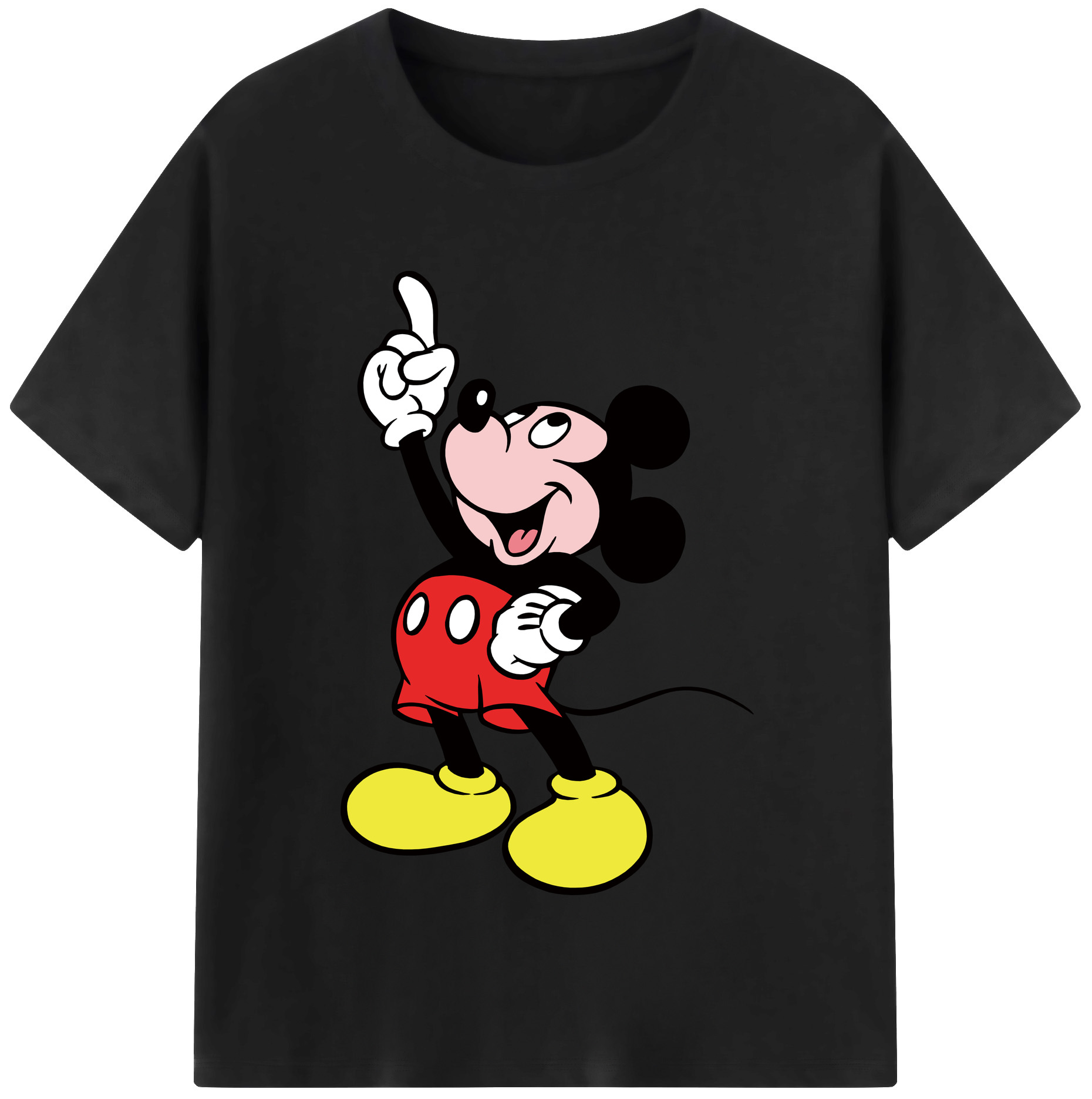 （画像用） ミッキーマウス Mickey Mouse 綿100％半袖Tシャツ（フロントプリント）