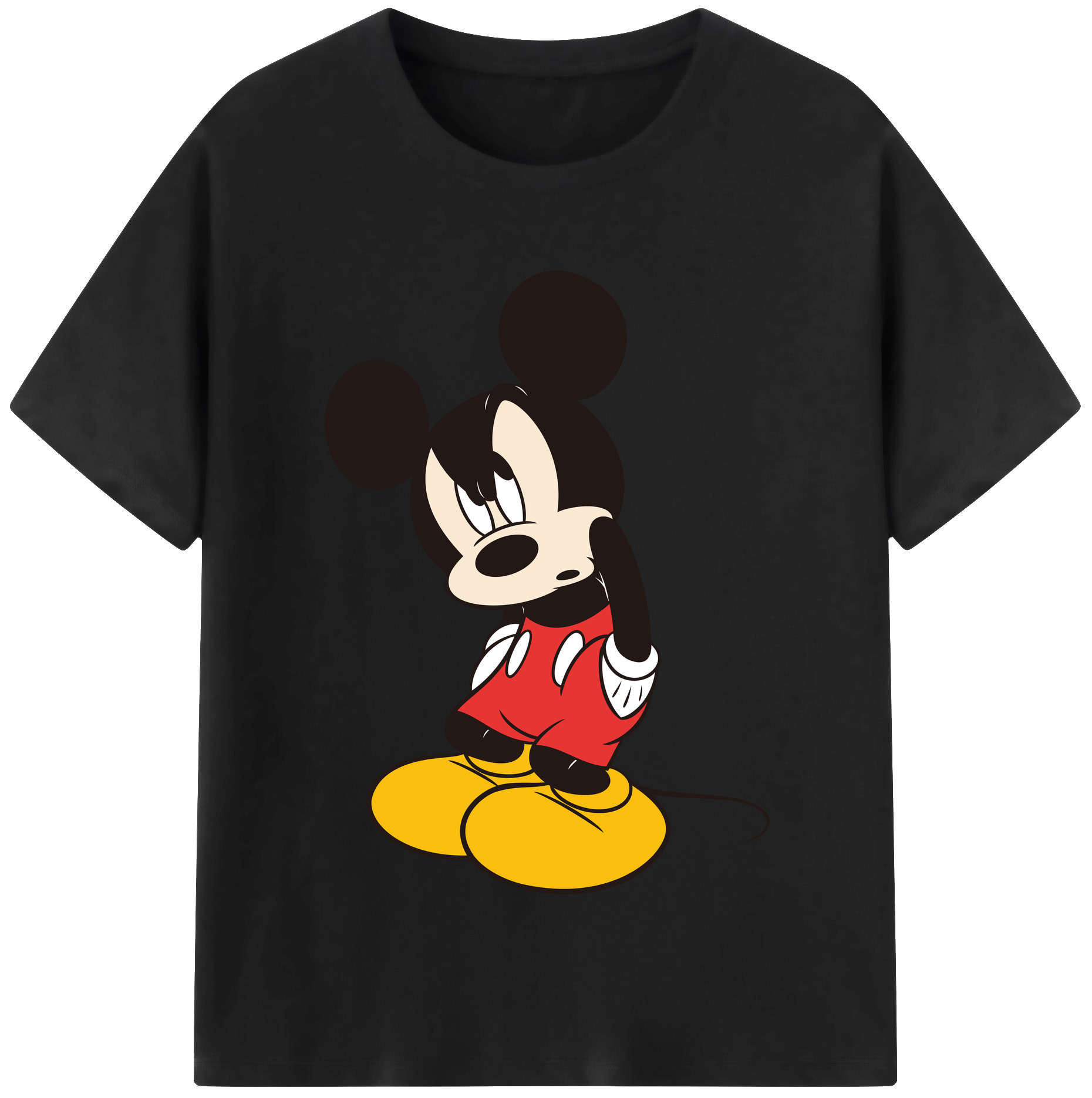 （画像用） ミッキーマウス Mickey Mouse 綿100％半袖Tシャツ（フロントプリント）