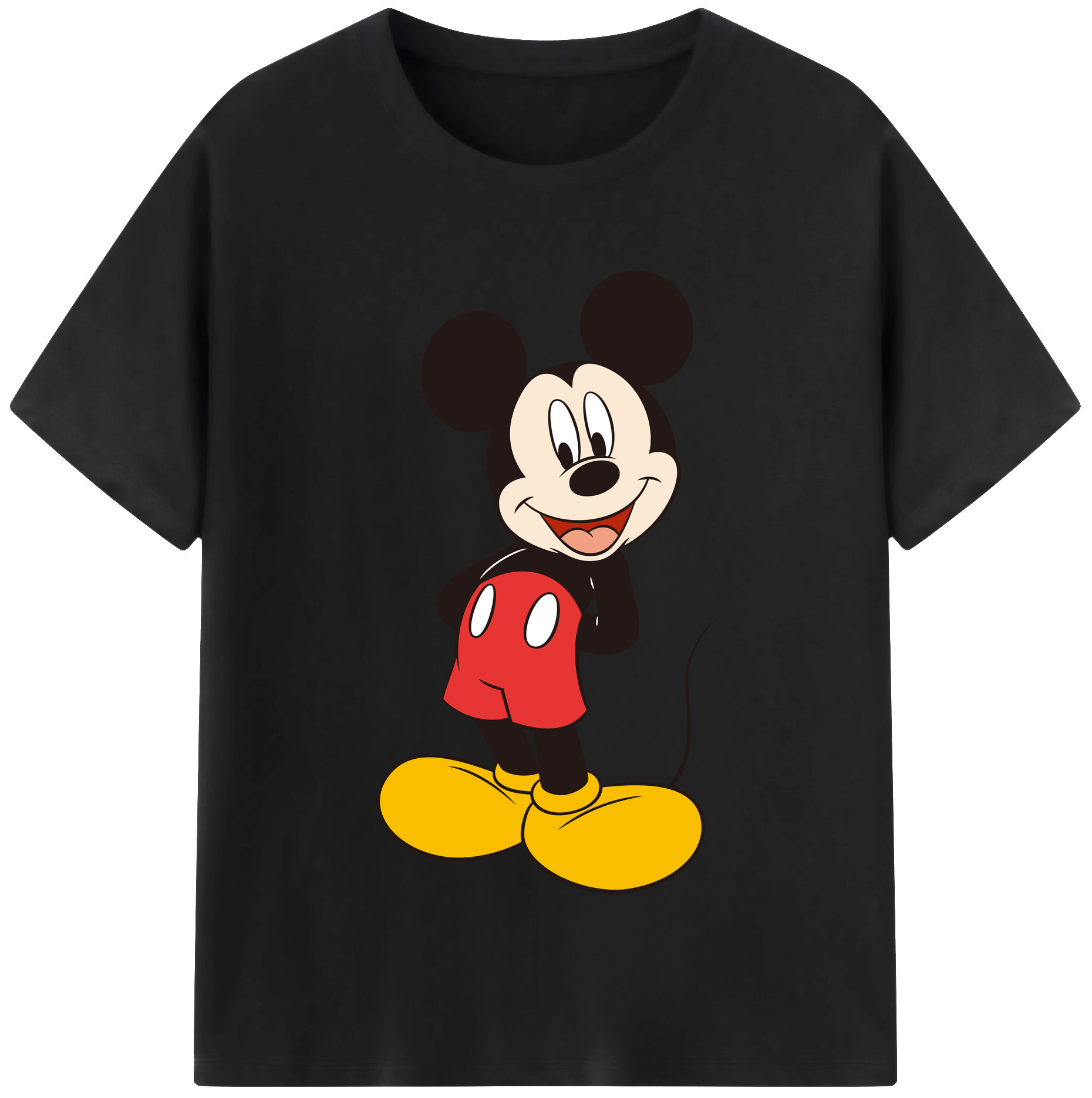 （画像用） ミッキーマウス Mickey Mouse 綿100％半袖Tシャツ（フロントプリント）