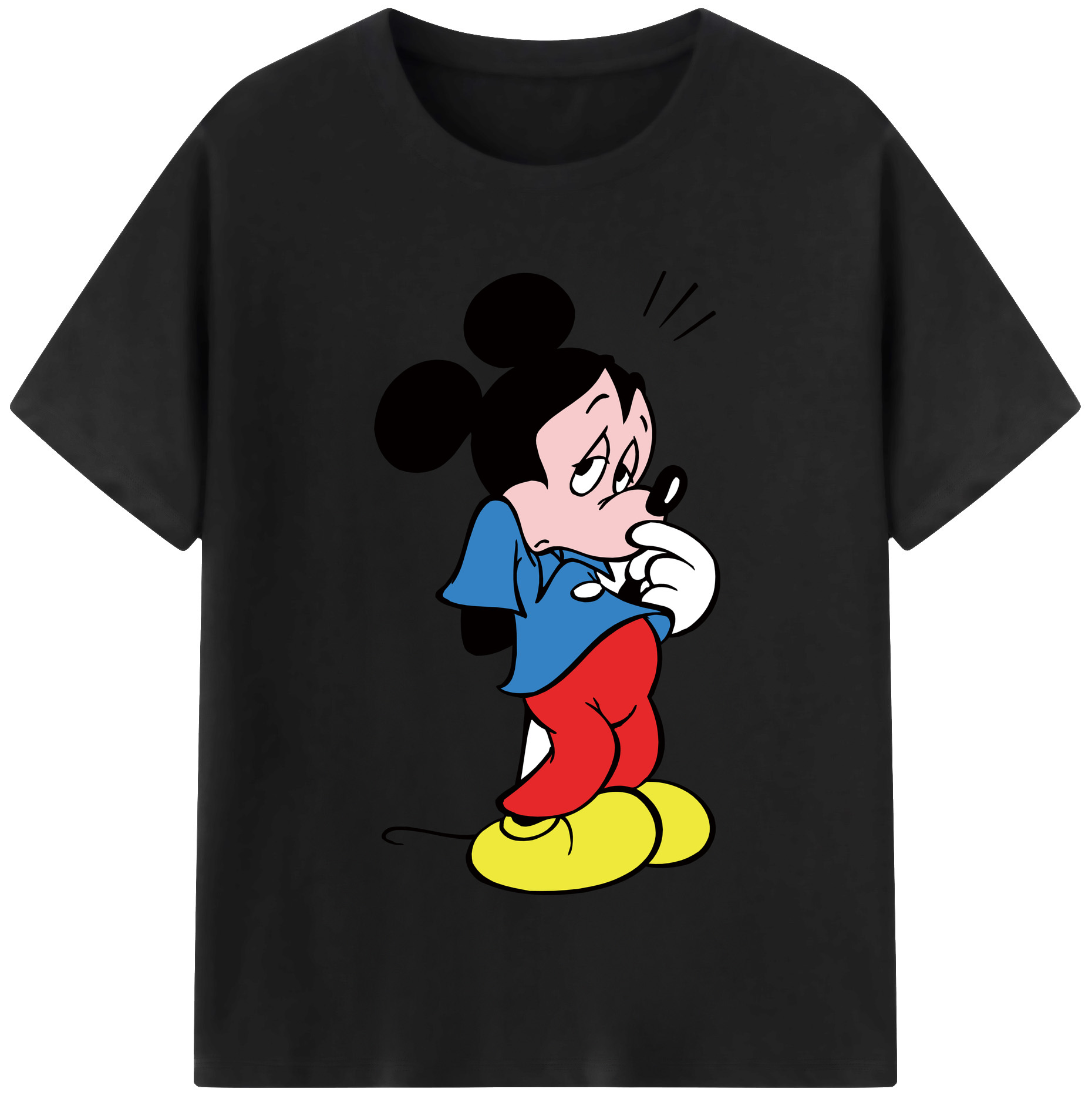 （画像用） ミッキーマウス Mickey Mouse 綿100％半袖Tシャツ（フロントプリント）