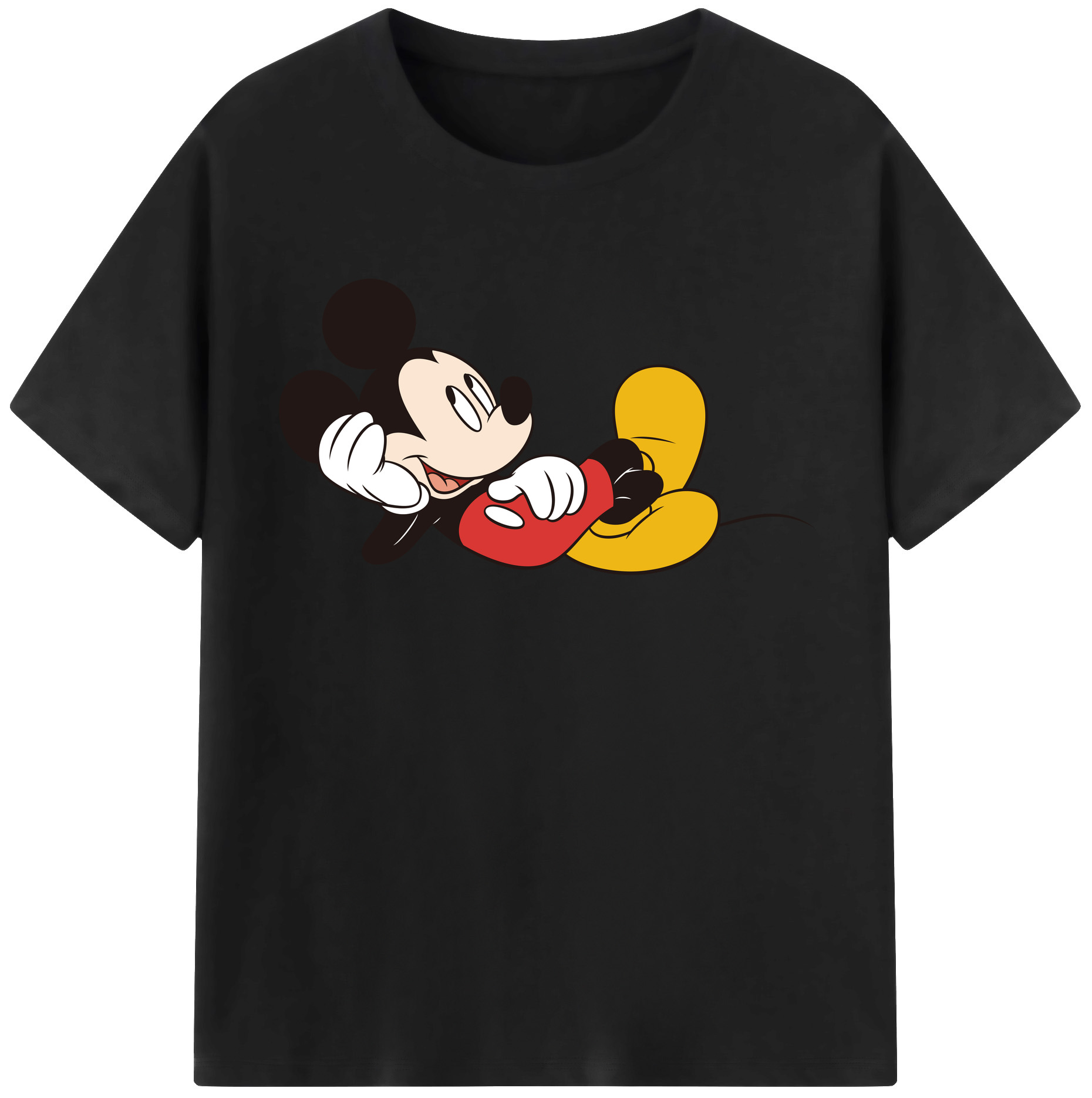（画像用） ミッキーマウス Mickey Mouse 綿100％半袖Tシャツ（フロントプリント）
