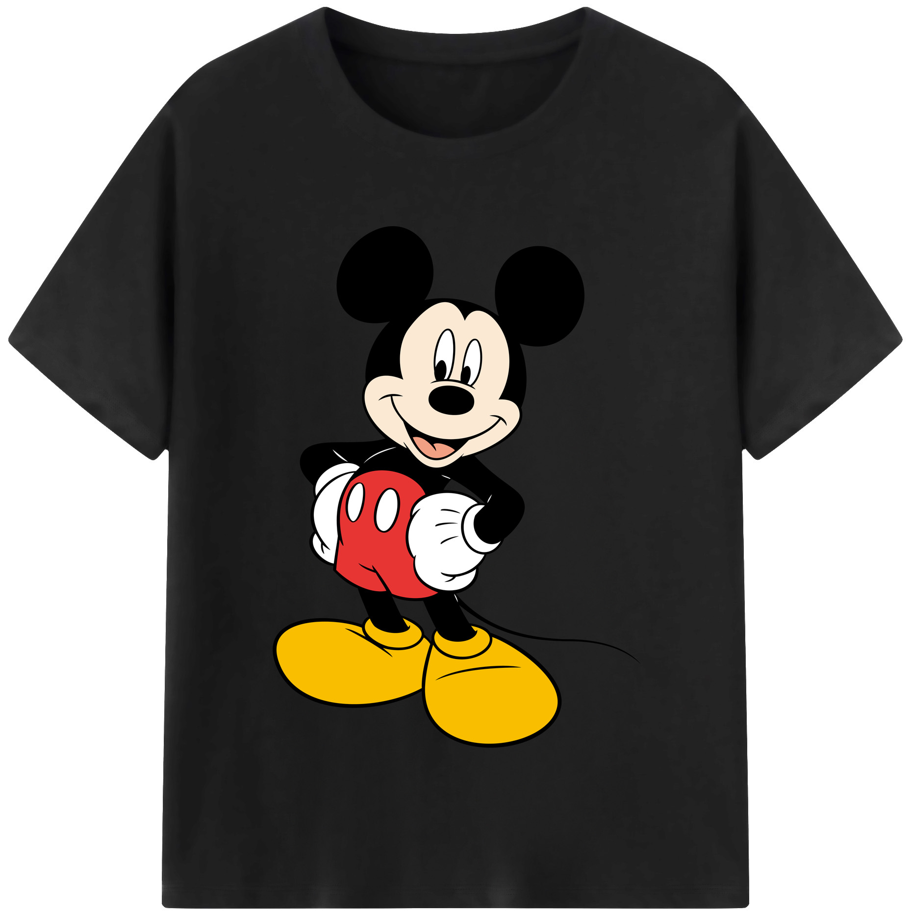 （画像用） ミッキーマウス Mickey Mouse 綿100％半袖Tシャツ（フロントプリント）
