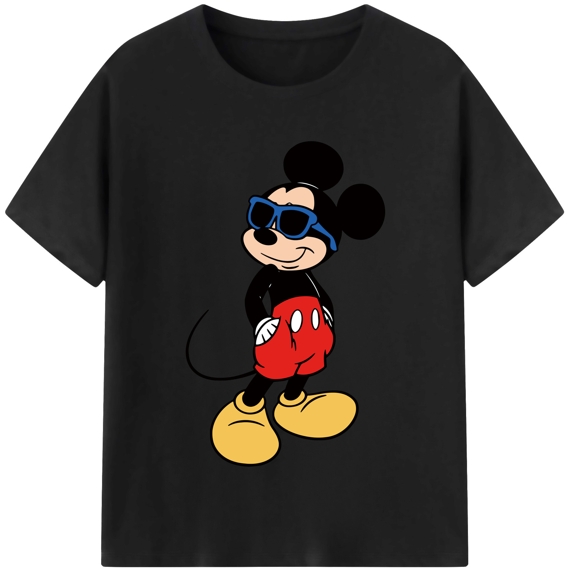 （画像用） ミッキーマウス Mickey Mouse 綿100％半袖Tシャツ（フロントプリント）