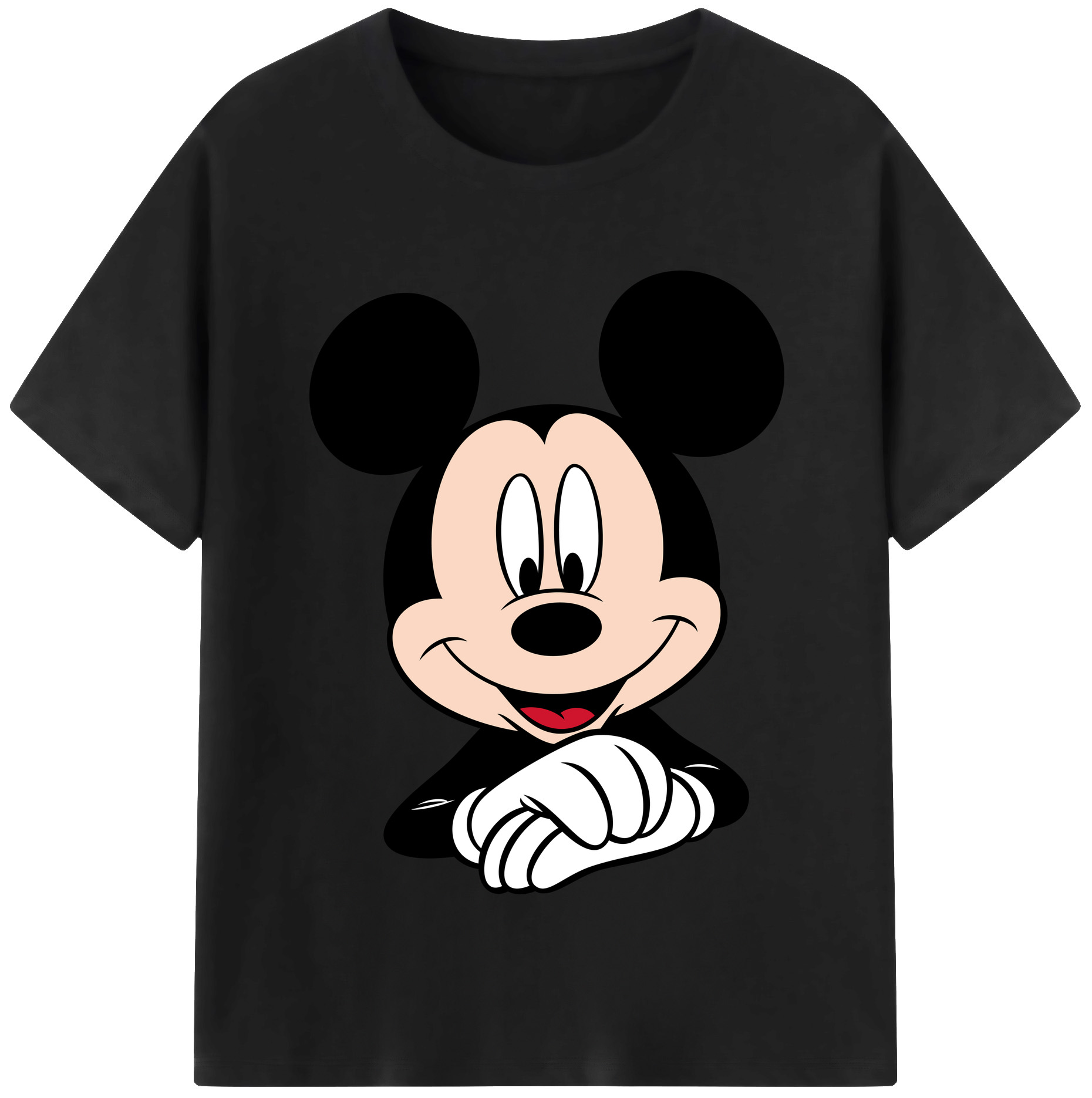 （画像用） ミッキーマウス Mickey Mouse 綿100％半袖Tシャツ（フロントプリント）