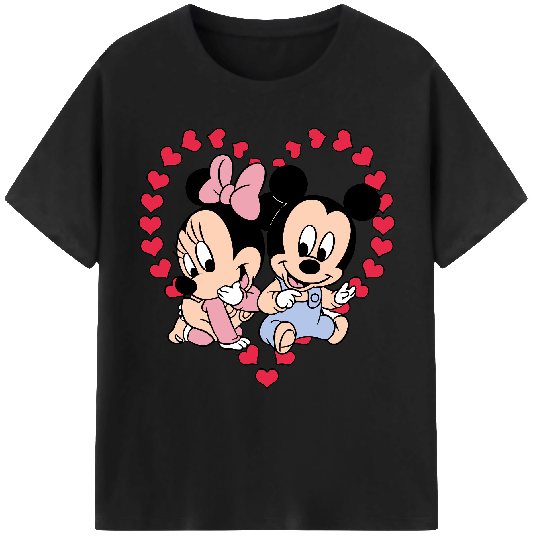 （画像用） ミッキーマウス Mickey Mouse 綿100％半袖Tシャツ（フロントプリント）