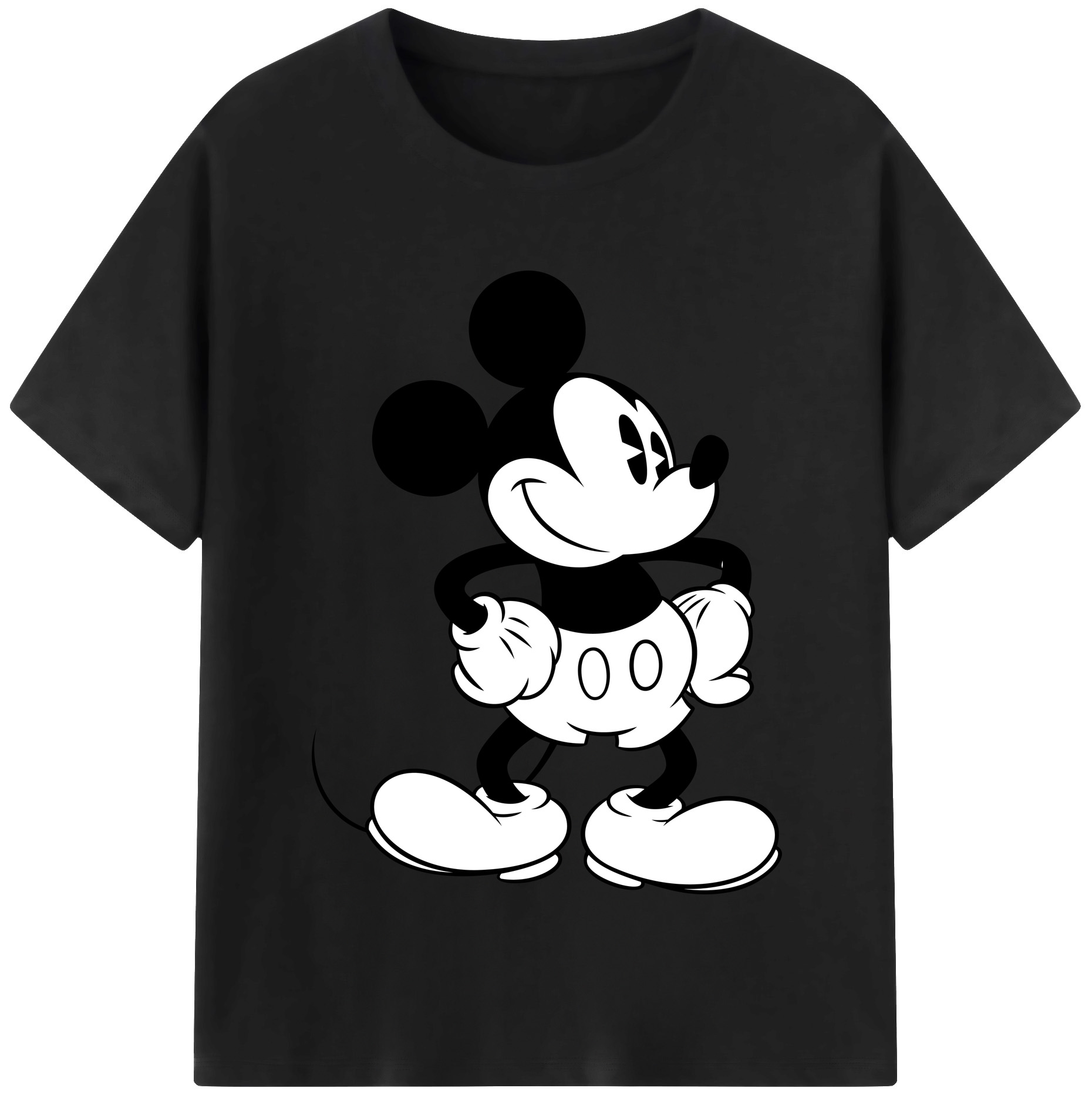 （画像用） ミッキーマウス Mickey Mouse 綿100％半袖Tシャツ（フロントプリント）