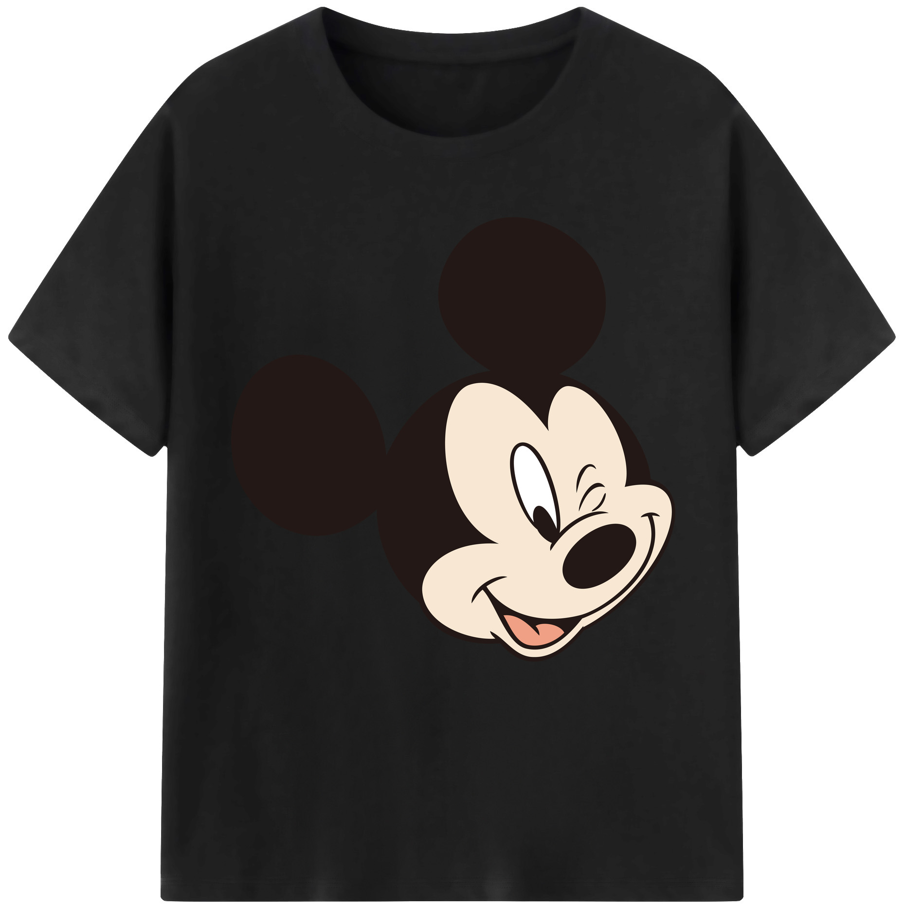 （画像用） ミッキーマウス Mickey Mouse 綿100％半袖Tシャツ（フロントプリント）